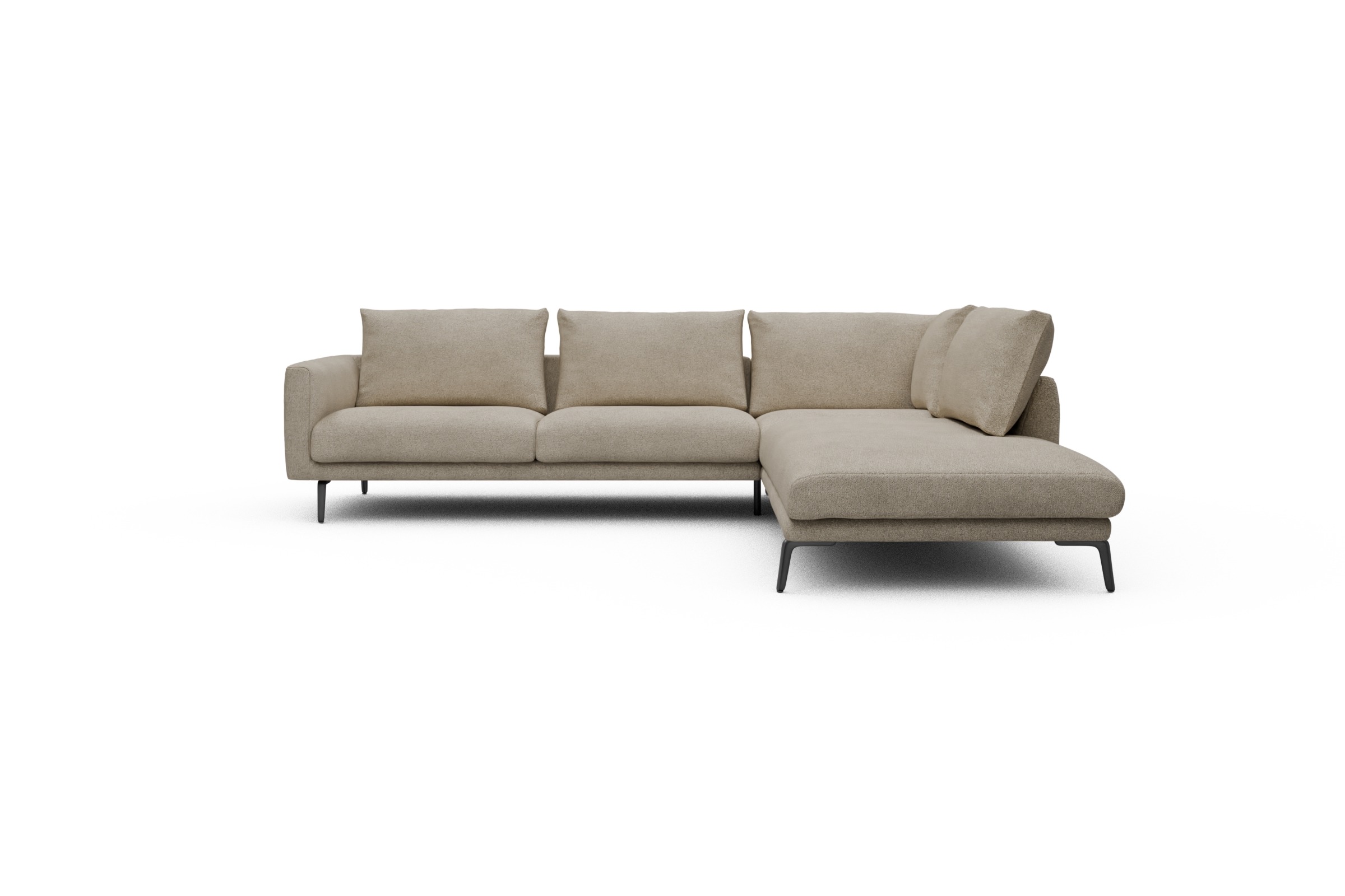 Skandi Home Ecksofa Karl Relax-Ecke rechts mit 2,5-Sitzer Boucle-Belge moebelfaktor
