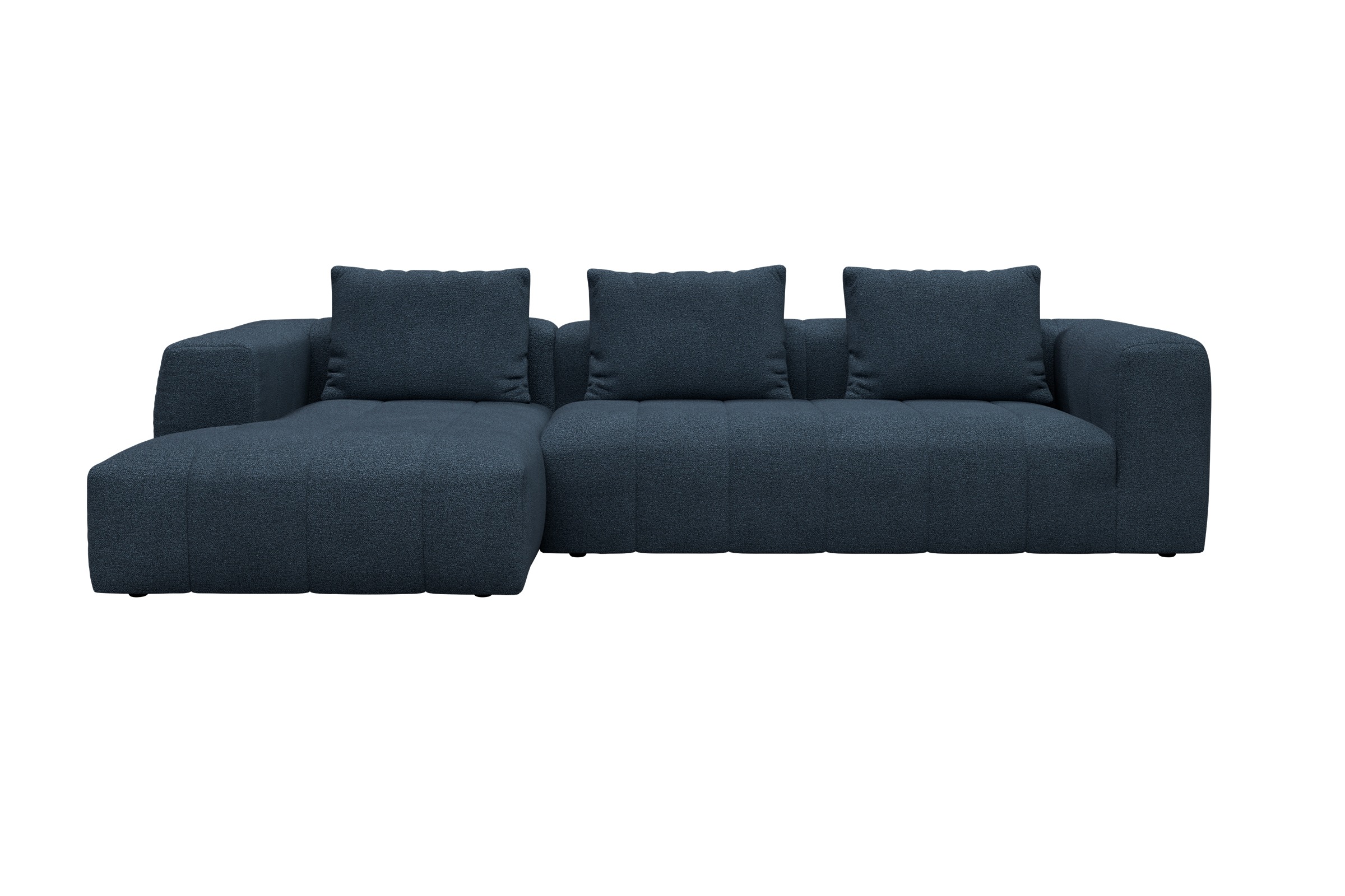 Hugo 2,5-Sitzer Armlehne rechts mit Chaiselongue Boucle-Blue moebelfaktor