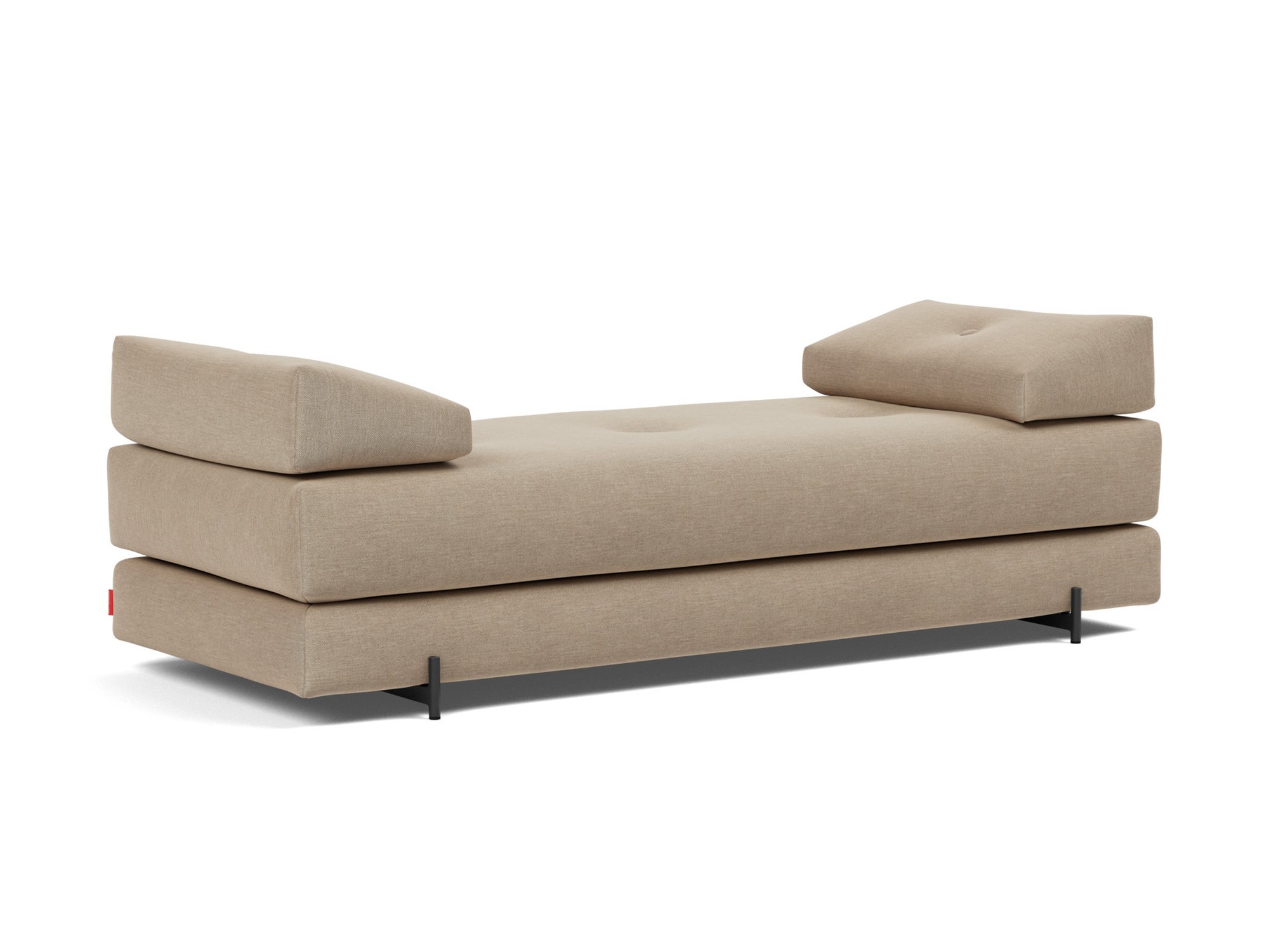 Tagesbett Sigmund Flachgewebe Phobos 587-Mocha Beine Indu schwarz