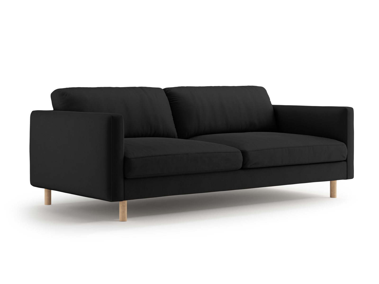 Micadoni Sofa Eden 4-Sitzer Samt Schwarz