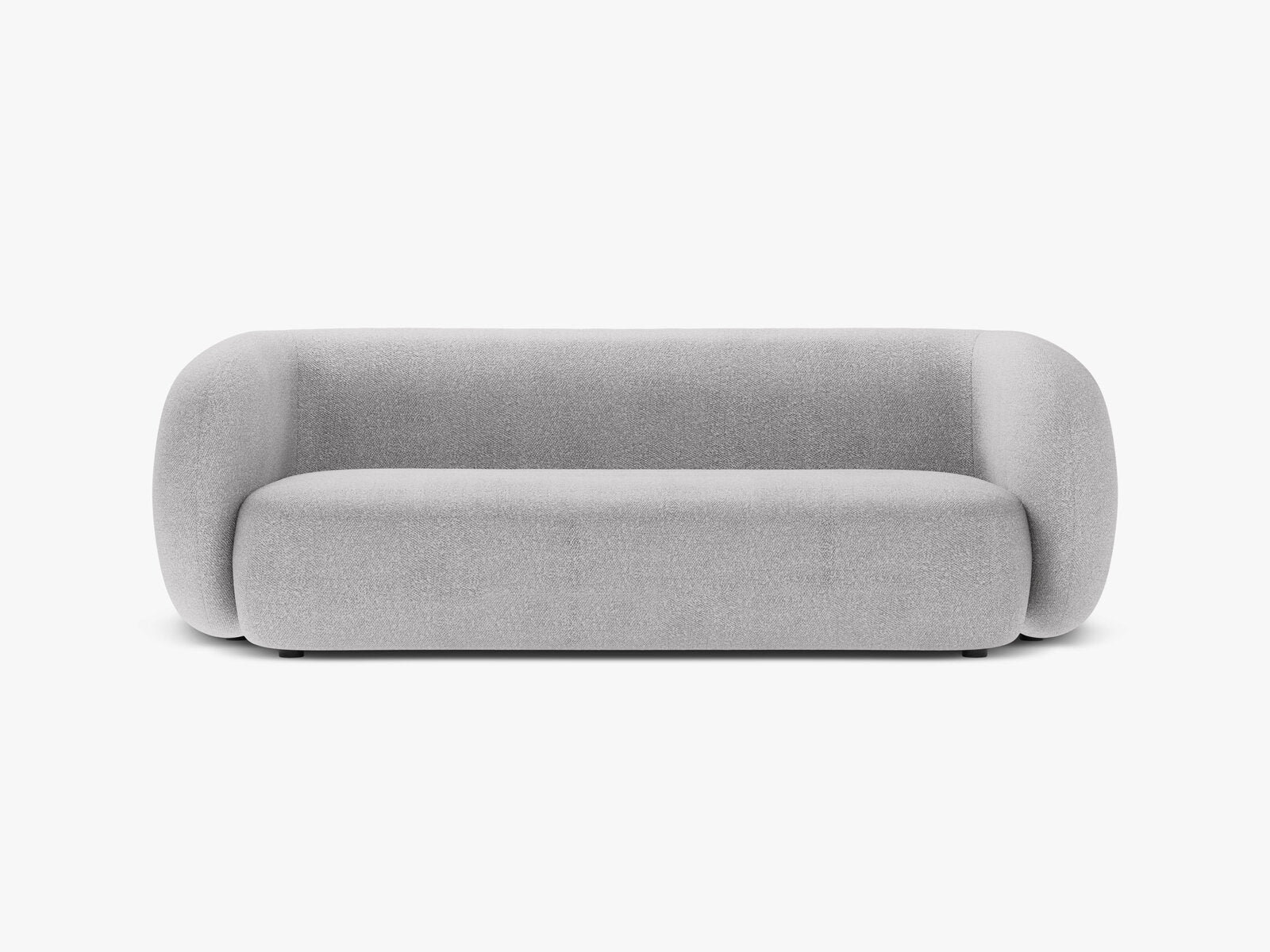 Micadoni Sofa Kate 3-Sitzer Boucle Baloo Hellgrau