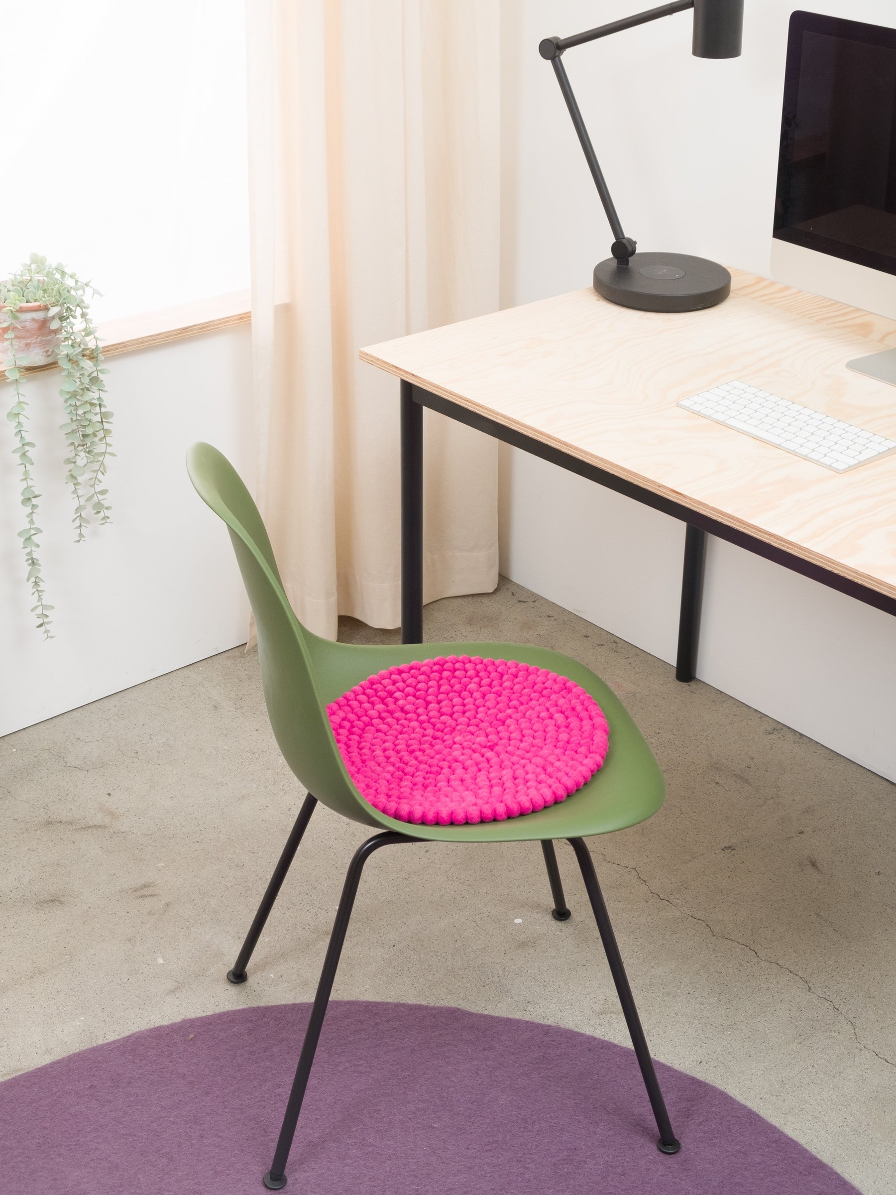 myfelt Lilli Filzkugel-Sitzauflage Pink Ø 36 cm