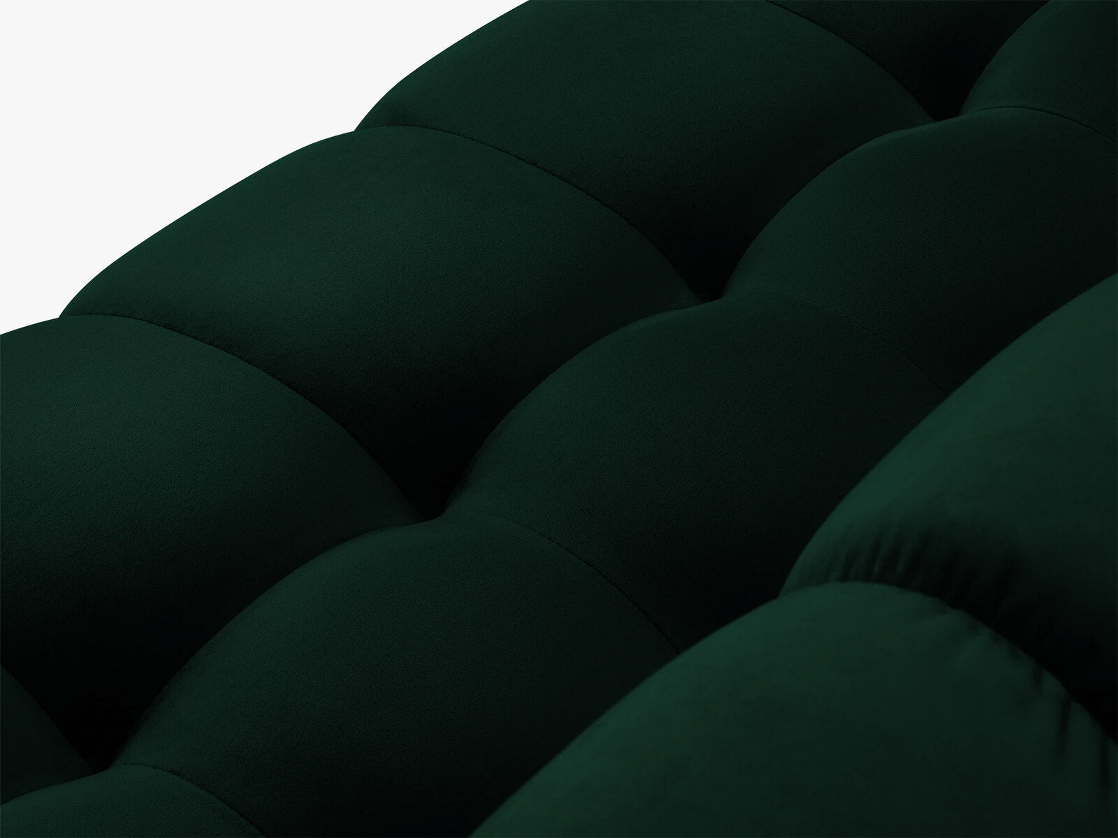 Micadoni Panorama-Sofa Mamaia 6-Sitzer Samt Bluvel Flaschengrün schwarze Beine