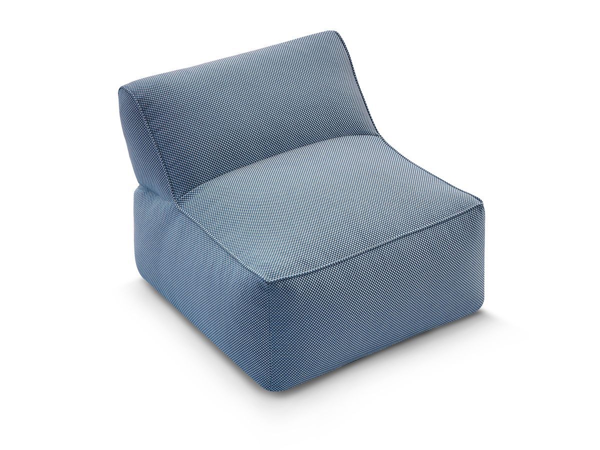 Bobochic Riviera Sofamodul 1-Sitzer Melange-Stoff Dunkelblau