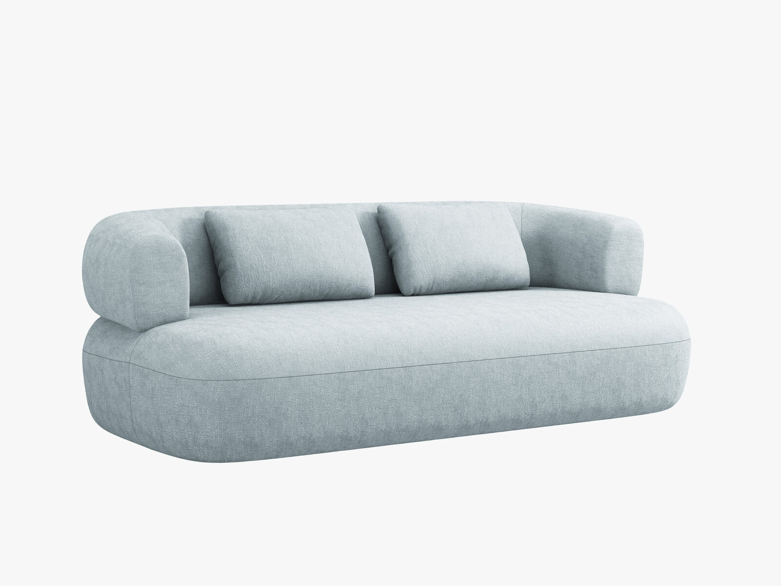 Micadoni Sofa Jenny 2-Sitzer Chenille Perfect Harmony Hellblau