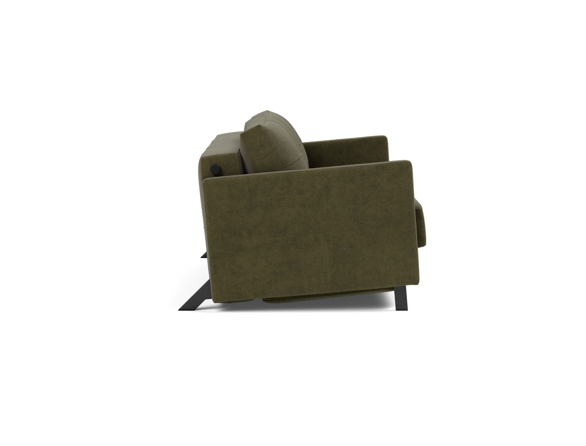 Schlafsofa Cubed mit Armlehnen 140 Kord Cordufine 316-Pine-Green