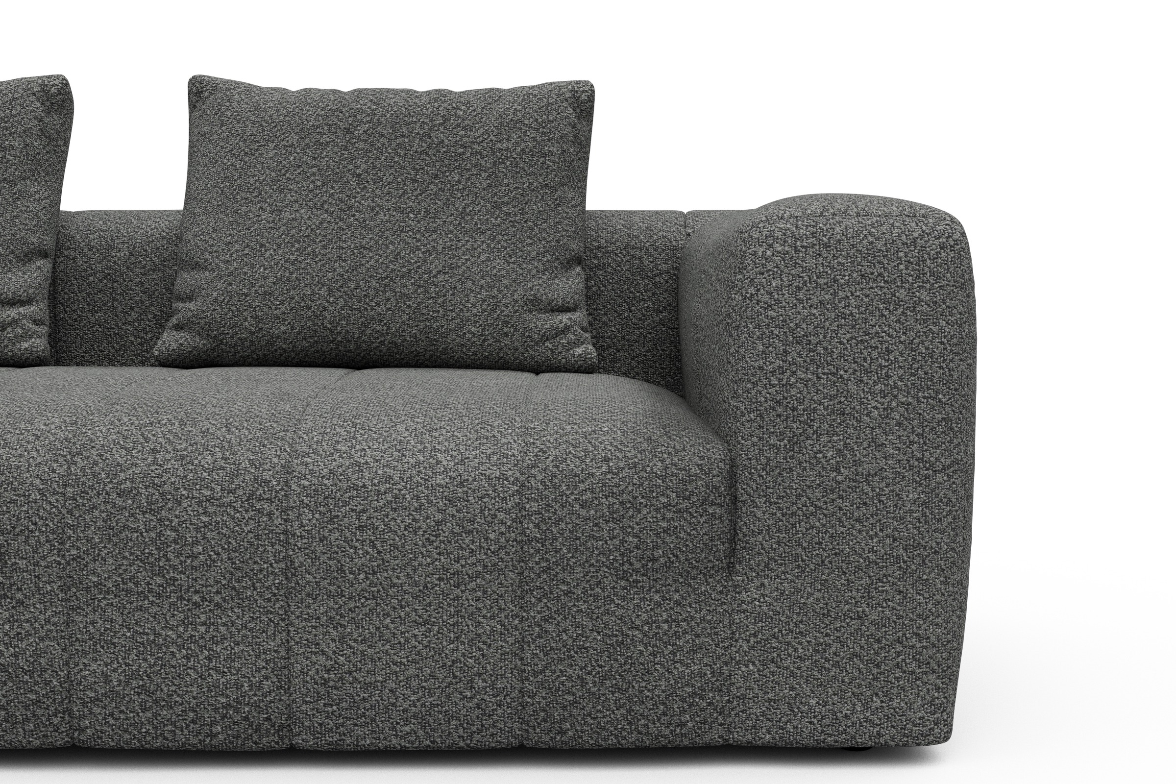 Ecksofa Hugo 2x 2,5-Sitzer Armlehne rechts Vanora-Warm-Grey