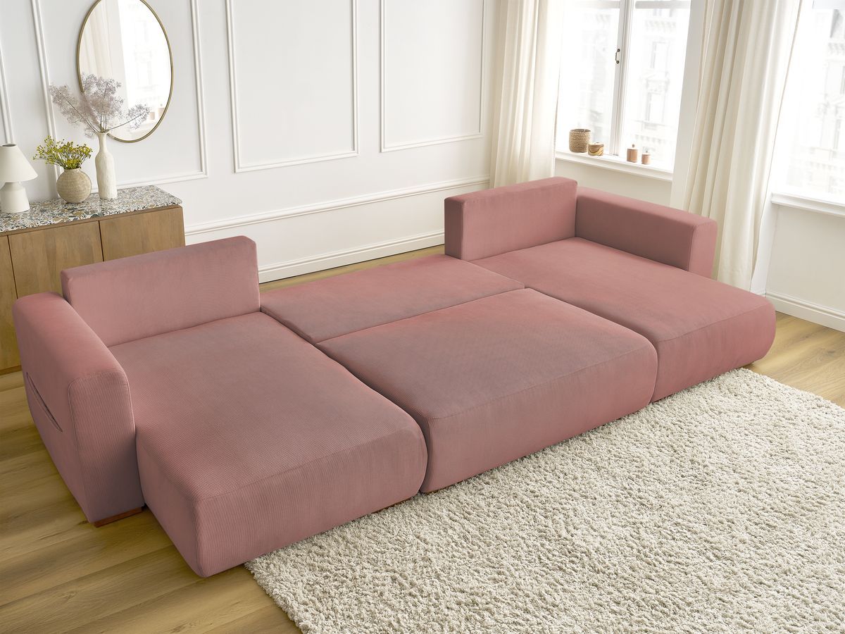 Bobochic Sidonie Wohnlandschaft Cordsamt Rosa