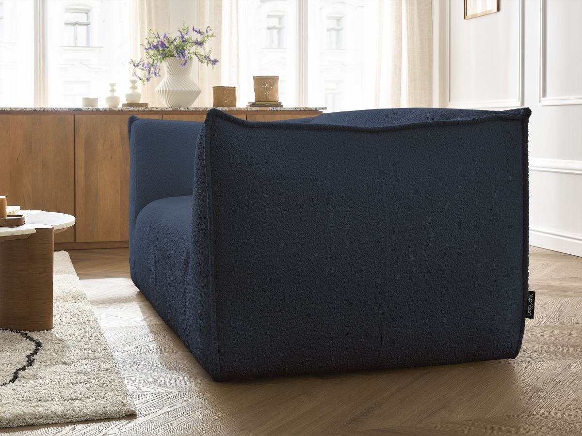 Bobochic Giorgia Sofa 2-Sitzer Bouclé-Stoff Dunkelblau