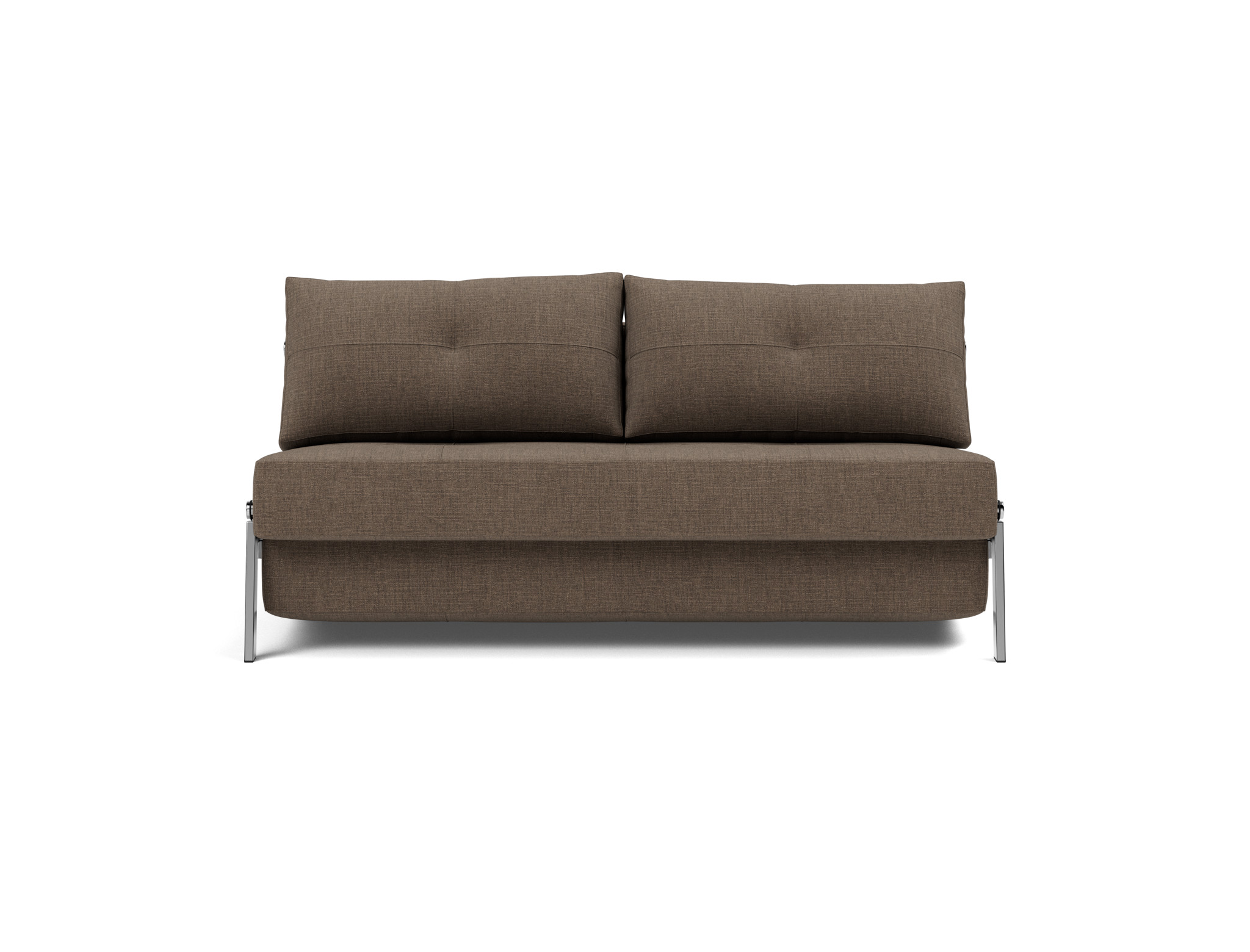 Schlafsofa Cubed 160 Chenille Esina 411-Cedar-Brown Beine Chrom