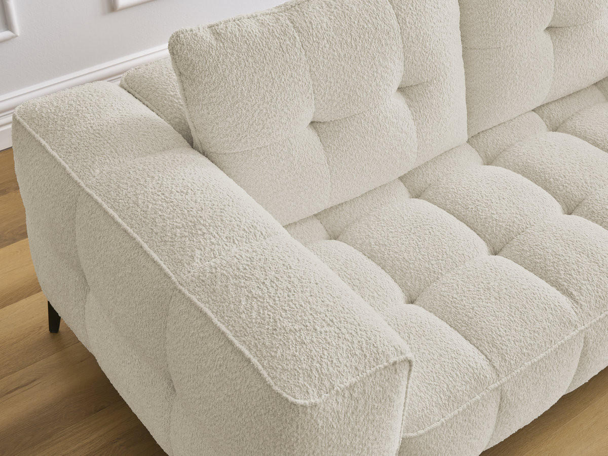 Bobochic Anis Sofa 2-Sitzer Bouclé-Stoff Beige