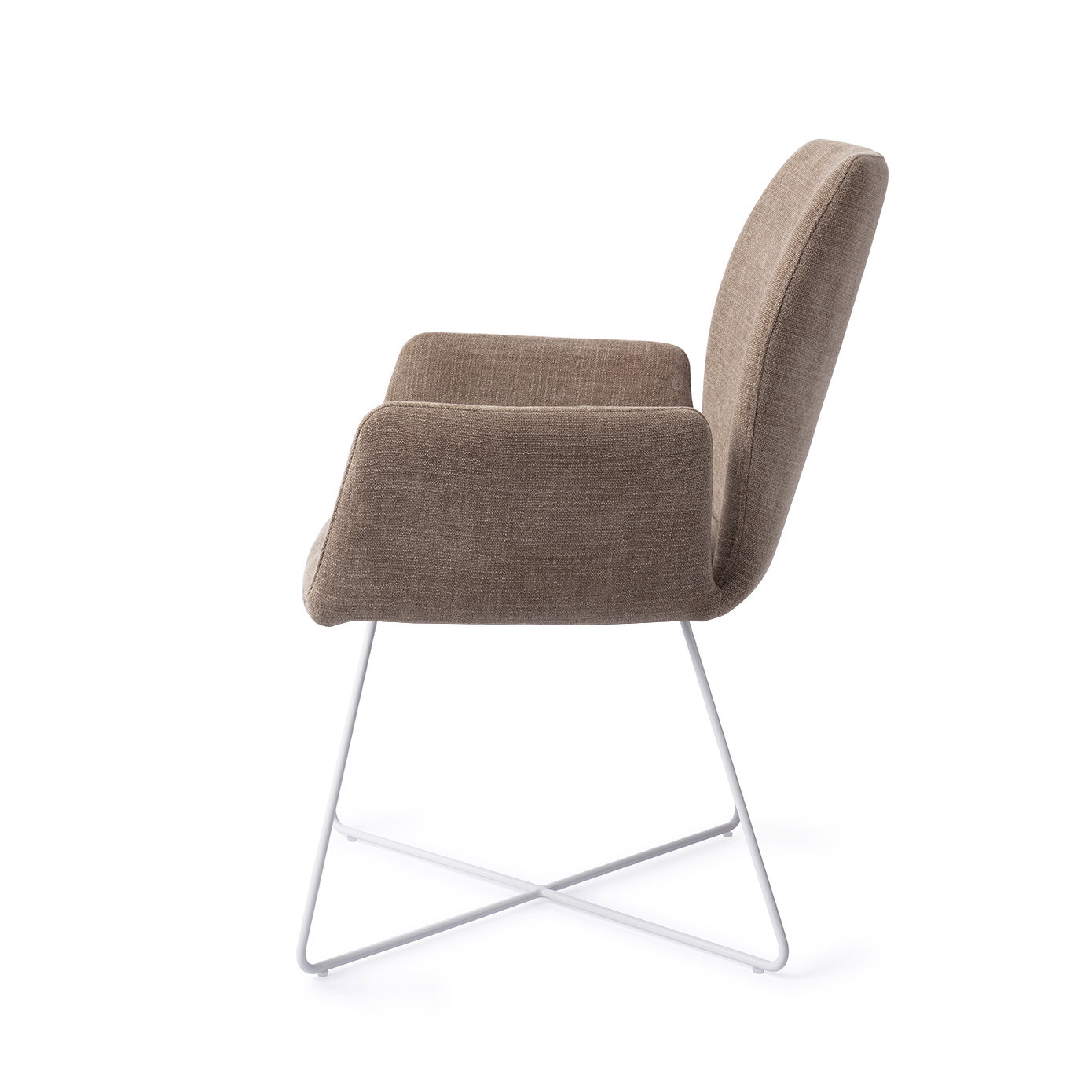 Jesper Home Esszimmerstuhl Misaki Mocha Mist Cross Weiß
