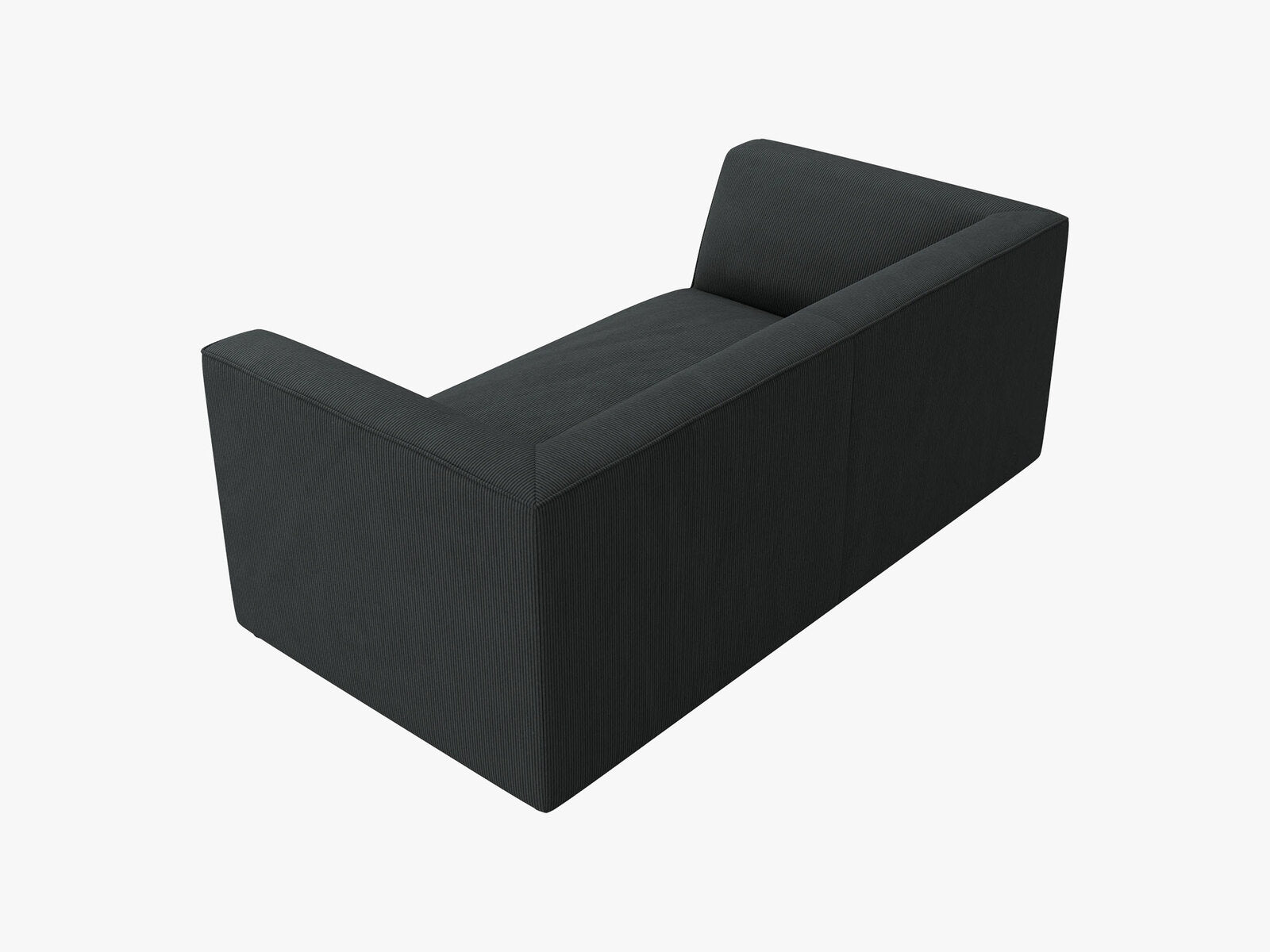 Micadoni Sofa Ruby 2-Sitzer Kord Scala Schwarz