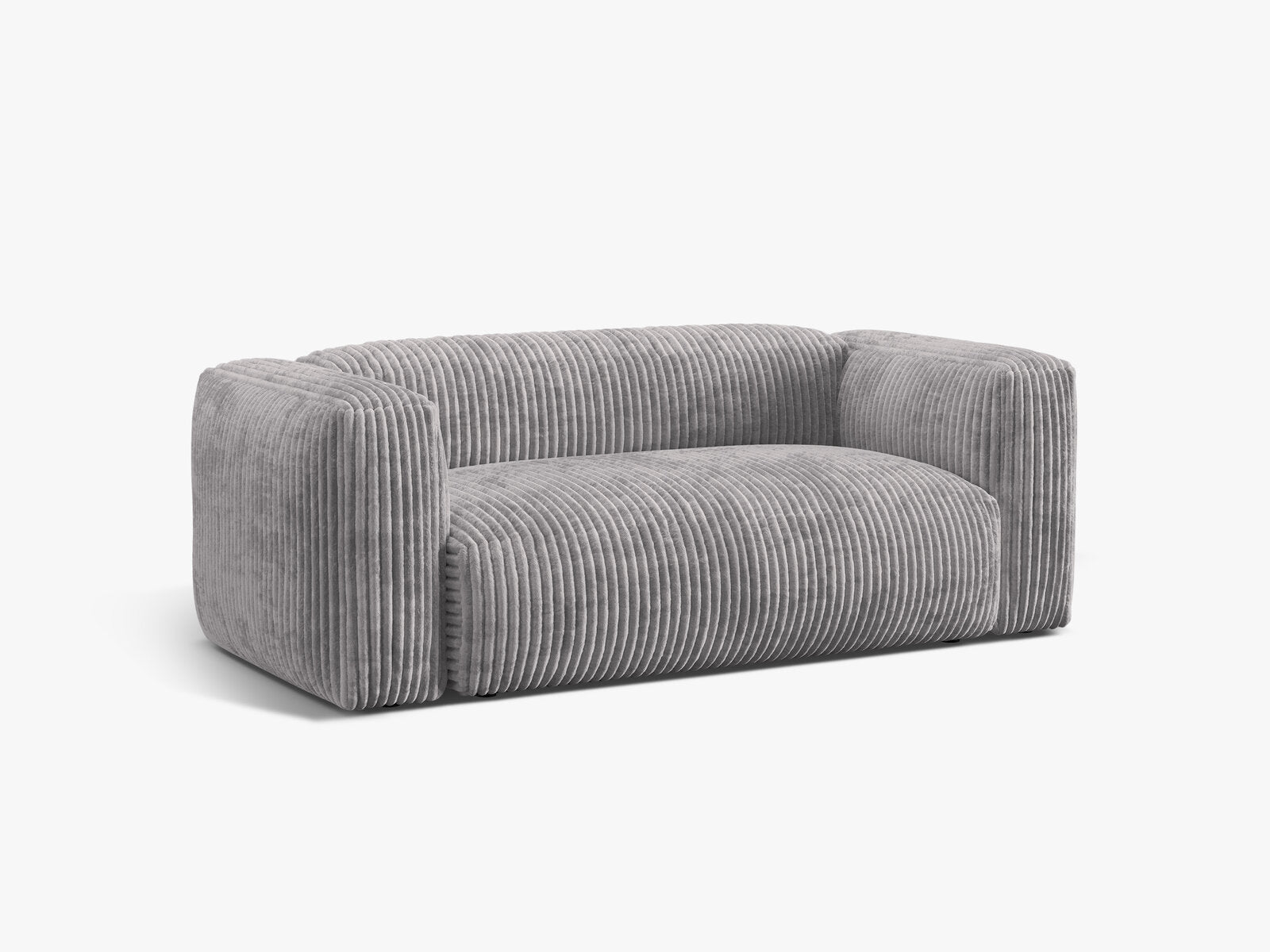 Micadoni Martina Sofa 2-Sitzer Cord Tilia Hellgrau