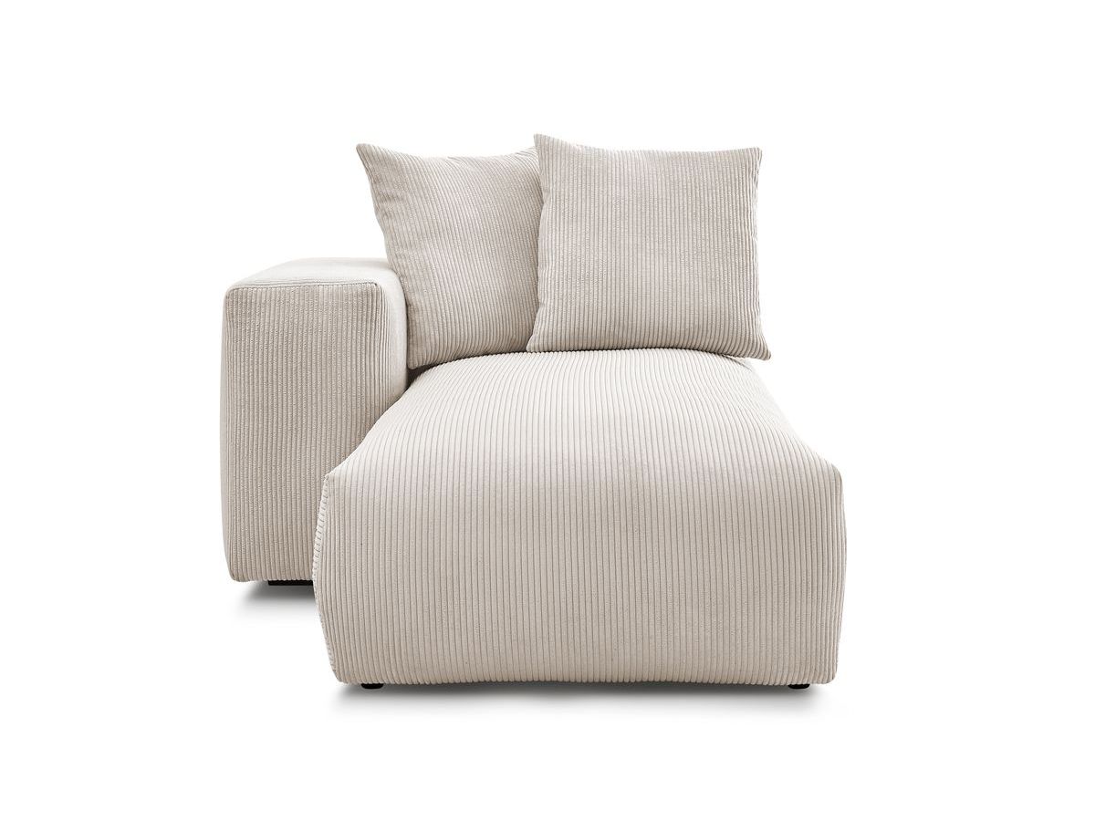 Bobochic Voltaire Méridienne-Modul Cordsamt Beige Ecke links