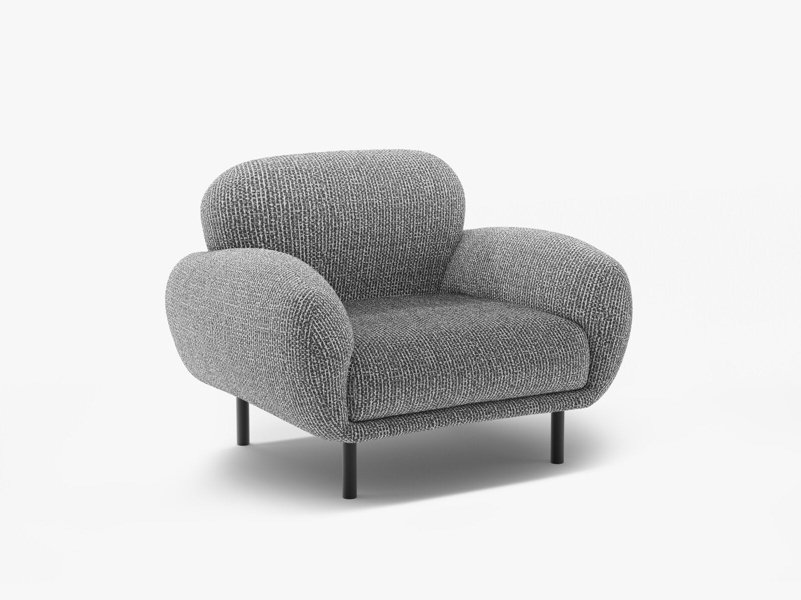 Micadoni Sessel Poppy Chenille Silencio Dunkelgrau