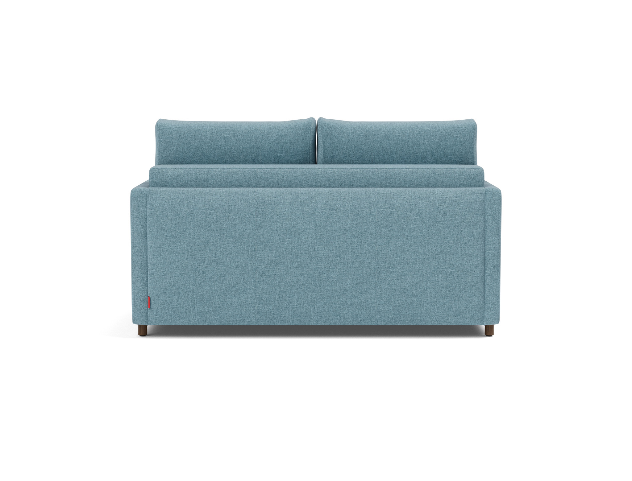 Schlafsofa Neah mit Slim-Armlehnen 140 Flachgewebe Mixed Dance 525-Light-Blue