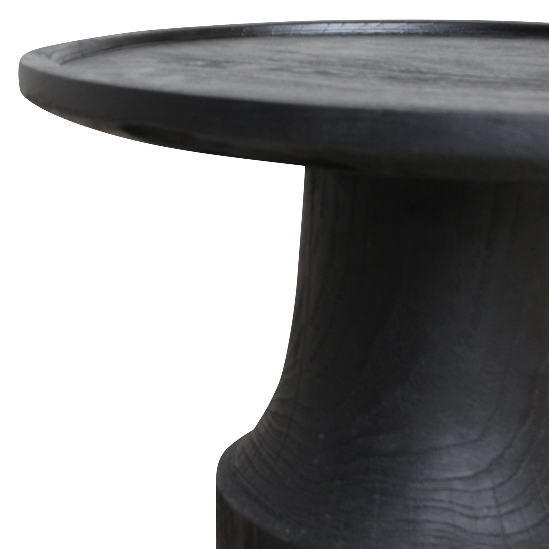 Raw Materials Nero Beistelltisch aus Teakholz Midnight schwarz