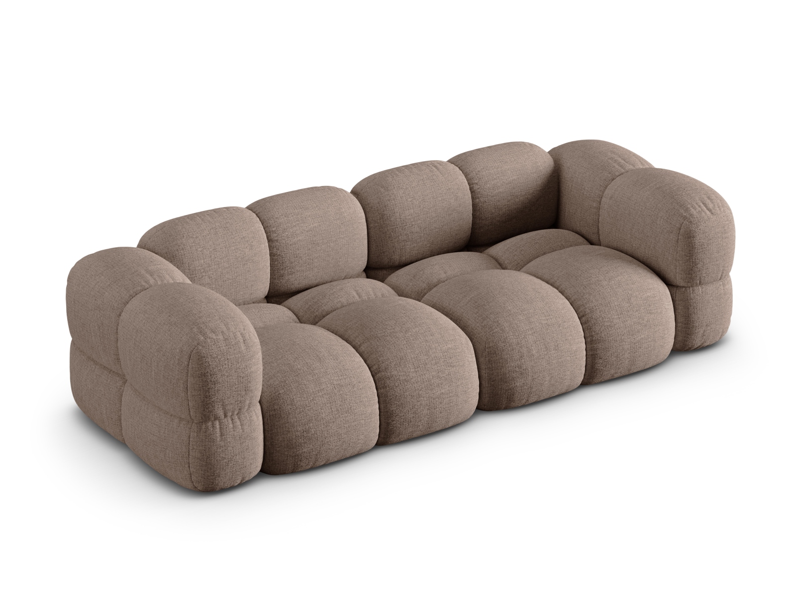 Cosmopolitan Design Sofa Loretto 4-Sitzer Strukturierter Stoff Sorella Cappuccino