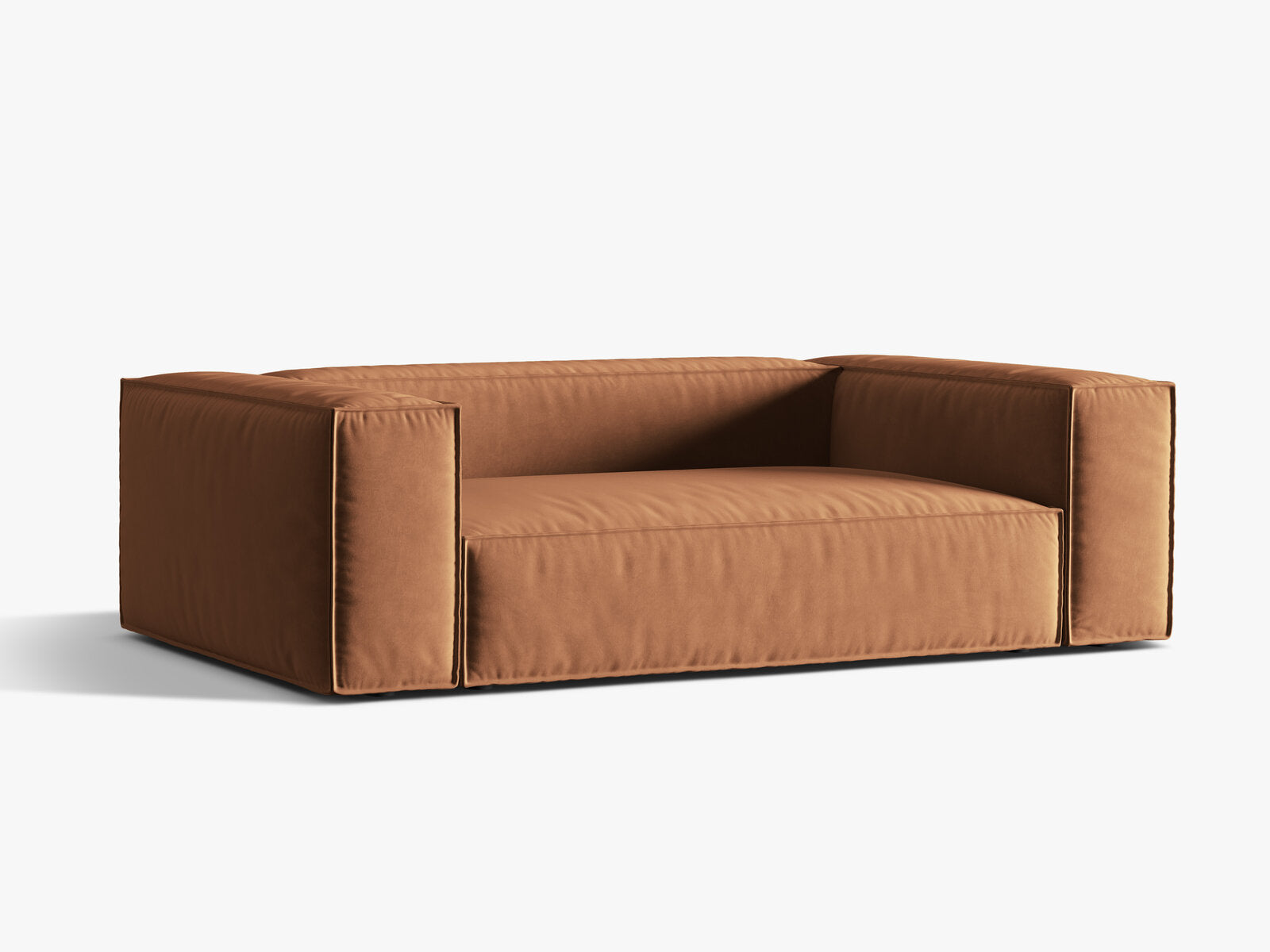 Micadoni Sofa Nuria 3-Sitzer Samt Honig