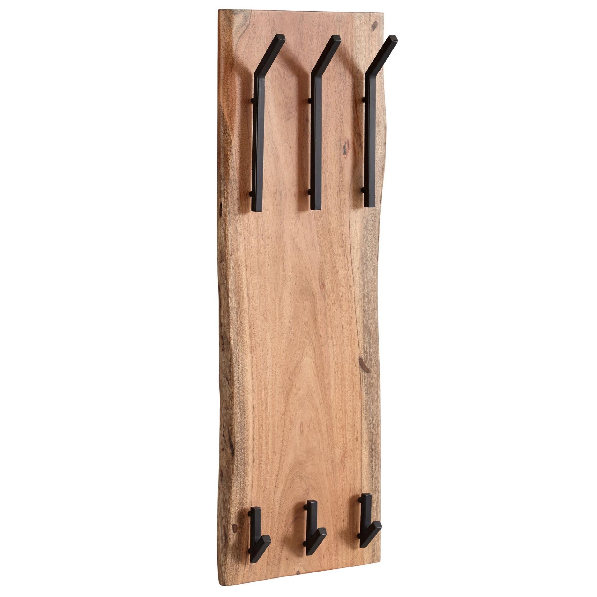 Wandgarderobe Arnarstapi Akazie Massivholz Braun 35,5 × 11 × 100 cm
