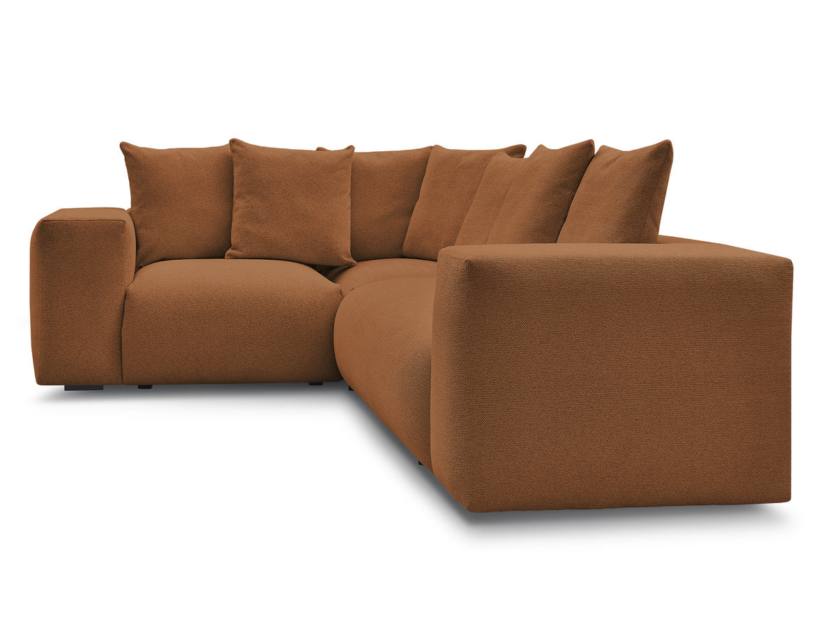 Bobochic Voltaire Ecksofa 268 × 214 cm Melange-Stoff Orange Ecke links