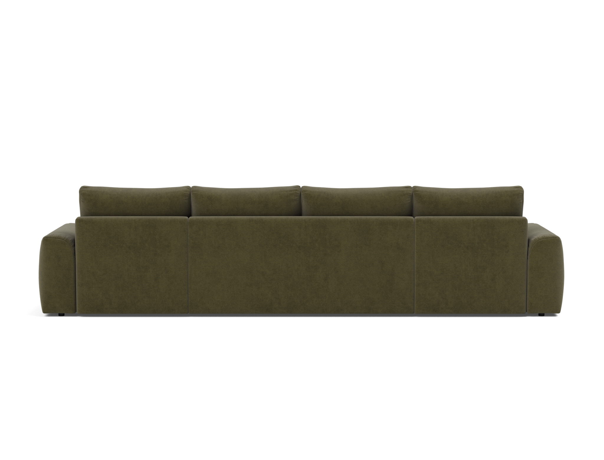 Schlafsofa Norum U-Form mit Chunky-Armlehnen Kord Cordufine 316-Pine-Green
