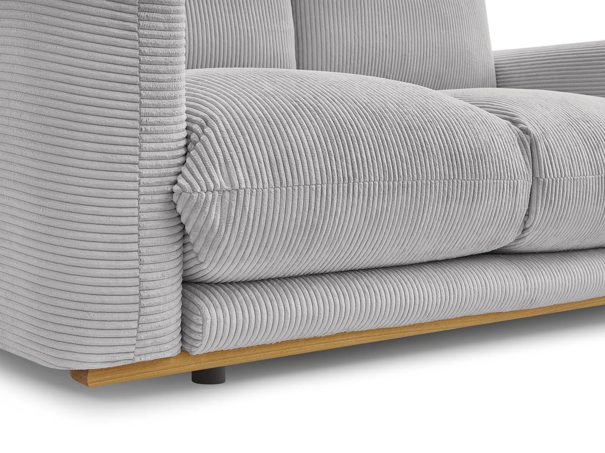Bobochic Ernest Sofa 2-Sitzer Cordsamt Hellgrau