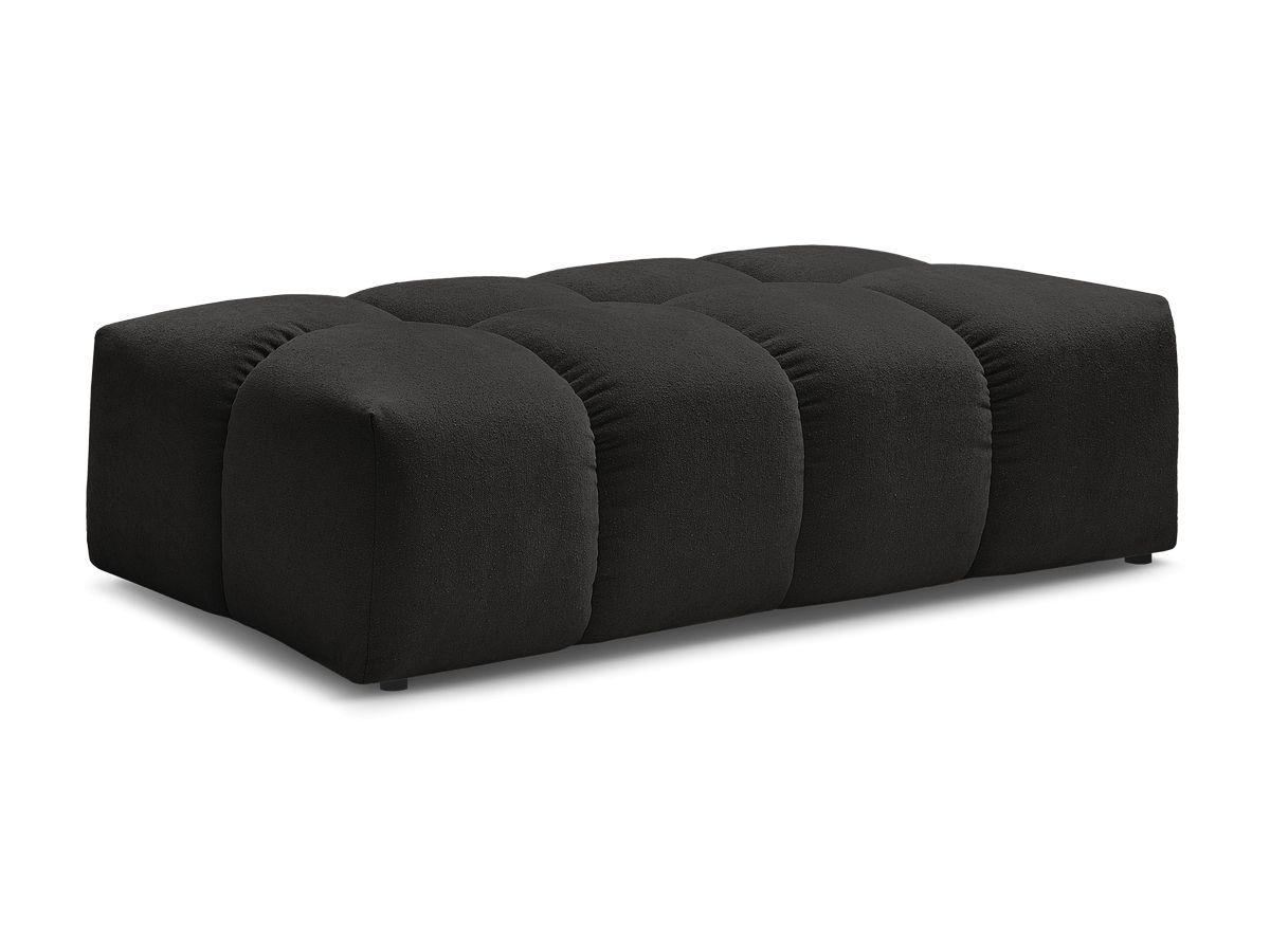 Bobochic Everest Pouf 140 × 70 cm Melange-Stoff Schwarz