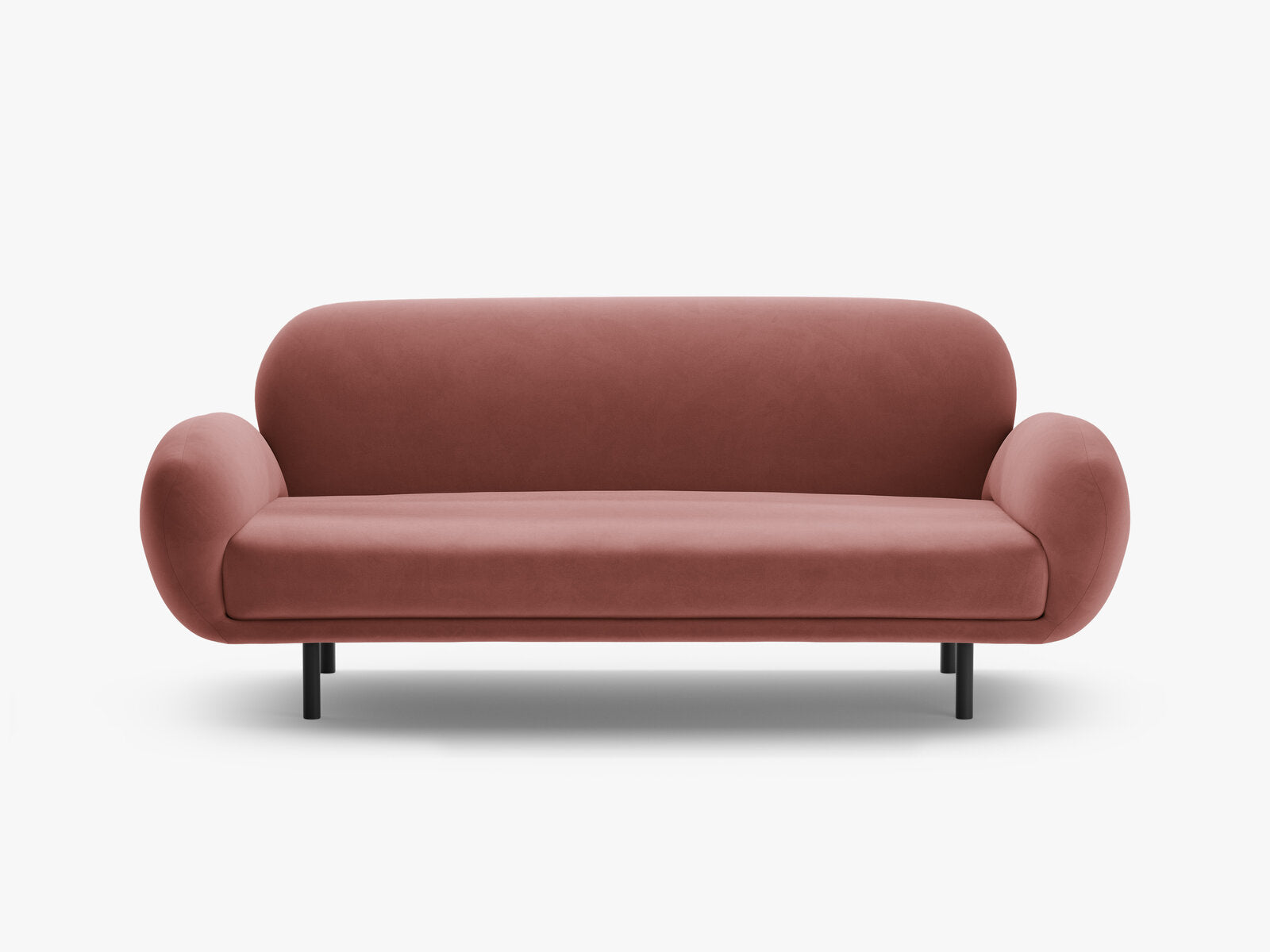 Micadoni Sofa Poppy 2-Sitzer große Version Samt Casino Flamingo