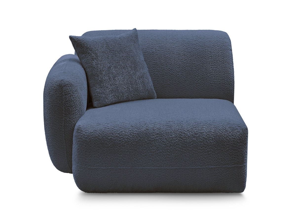 Bobochic Anda Sofamodul 1-Sitzer 104 × 103 cm Chenille Dunkelblau Ecke links