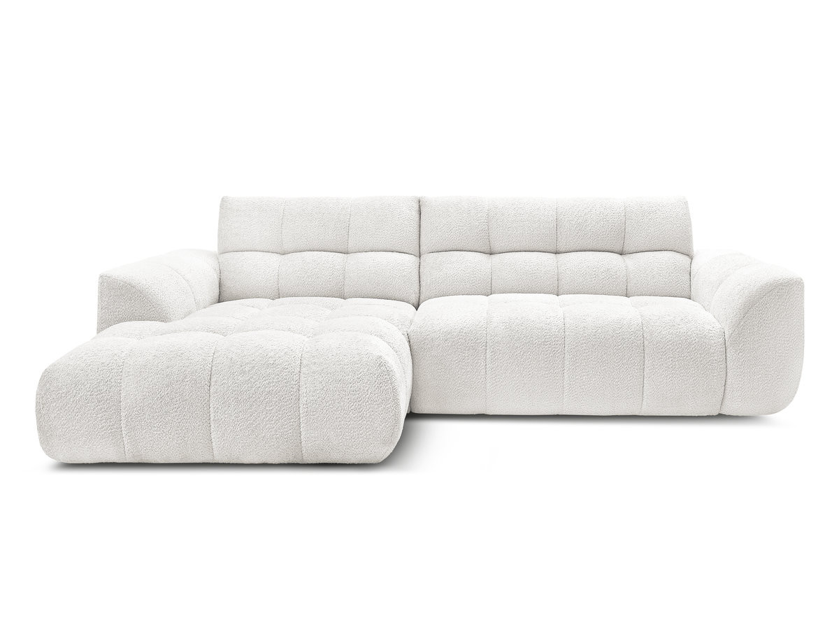Bobochic Jaya Ecksofa Chenille Weiß Ecke links
