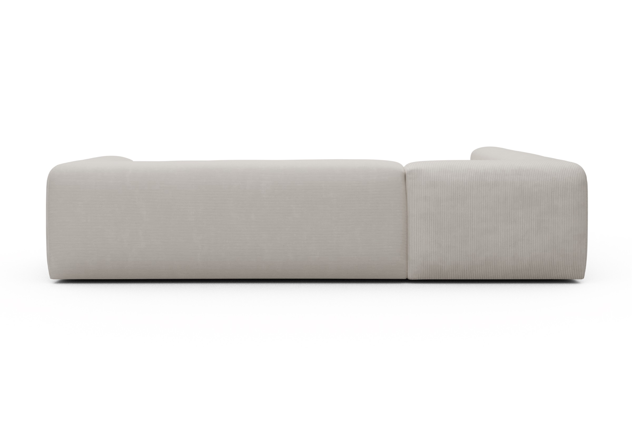 Ecksofa Fred 2x 2,5-Sitzer links offen Kord Corduroy 594-Ivory