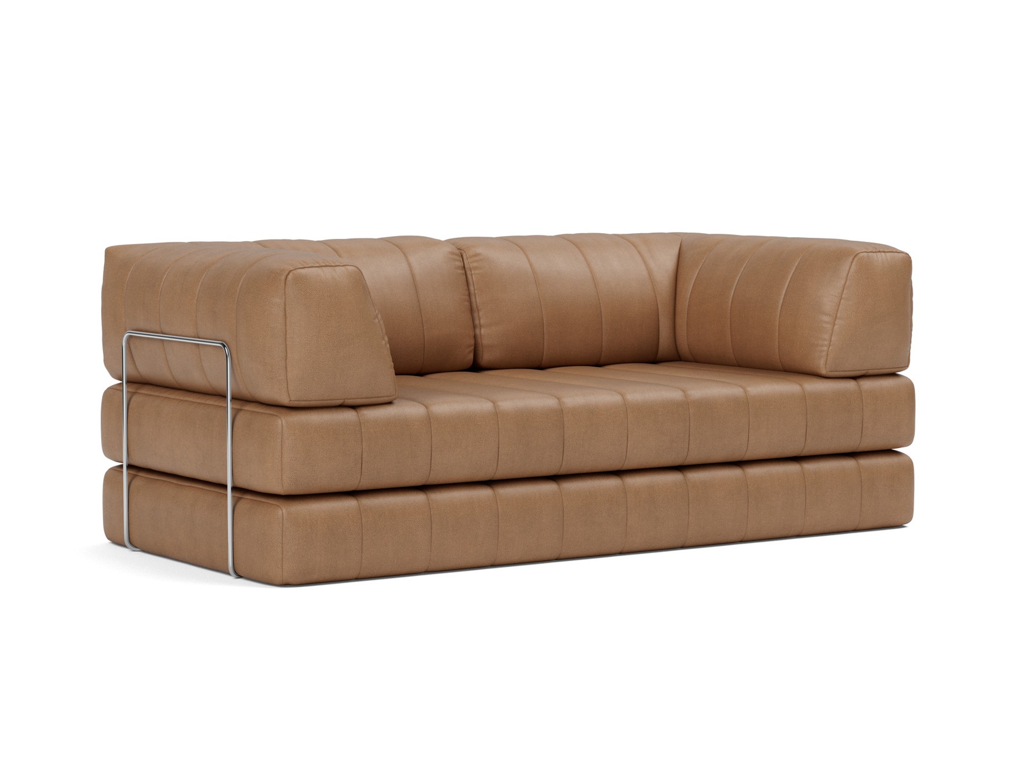 Schlafsofa CozyPad mit Armlehnen Lederoptik Faunal 551-Brown