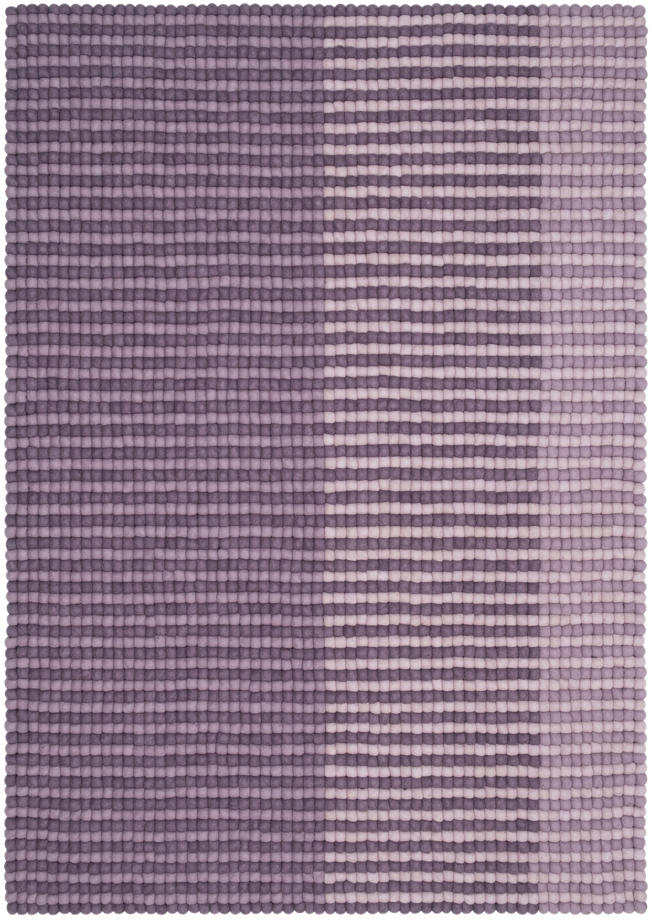 myfelt Fade Filzkugelteppich Flieder