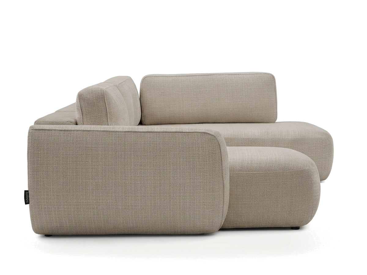 Bobochic Denise Wohnlandschaft Strukturstoff Beige Ecke links