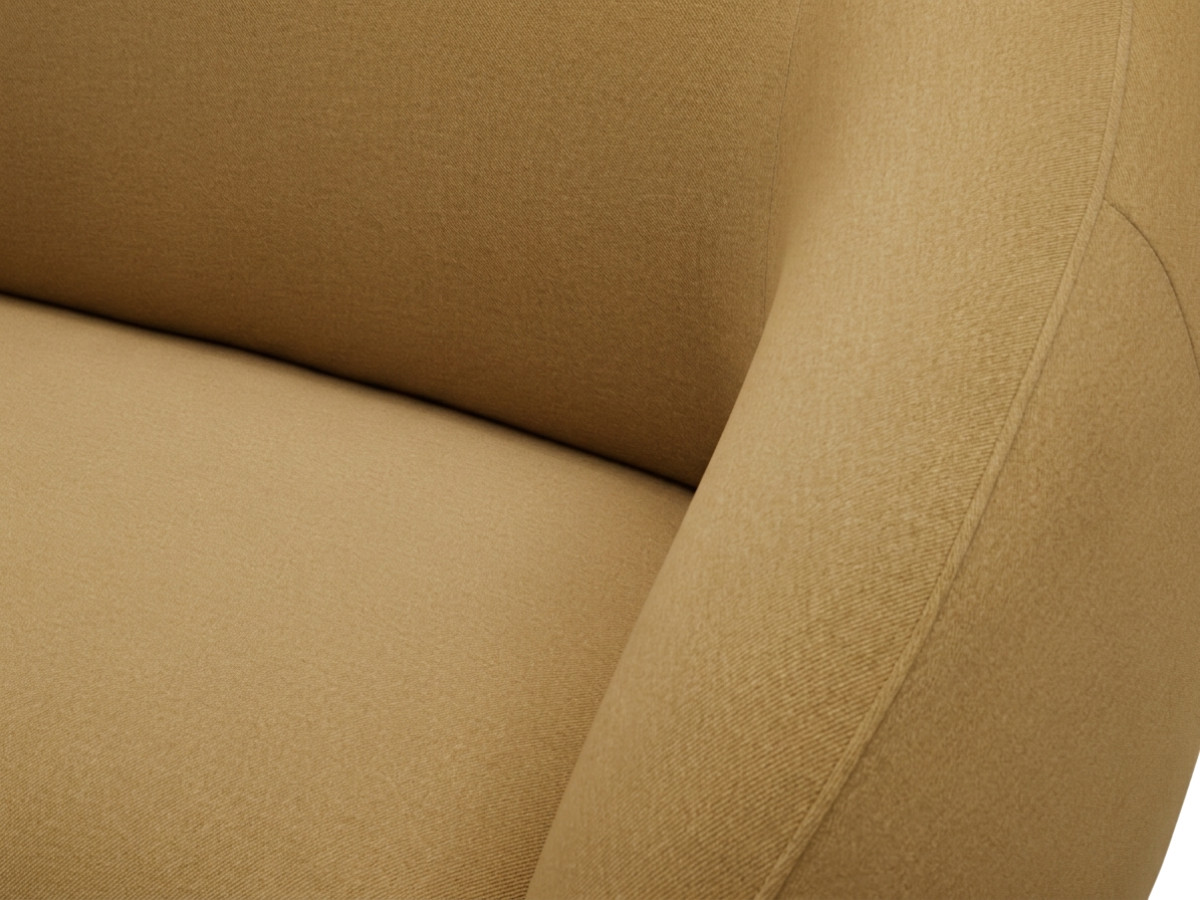 Bobochic Halo Ecksofa mit Schlaffunktion Stoff Gelb Ecke rechts