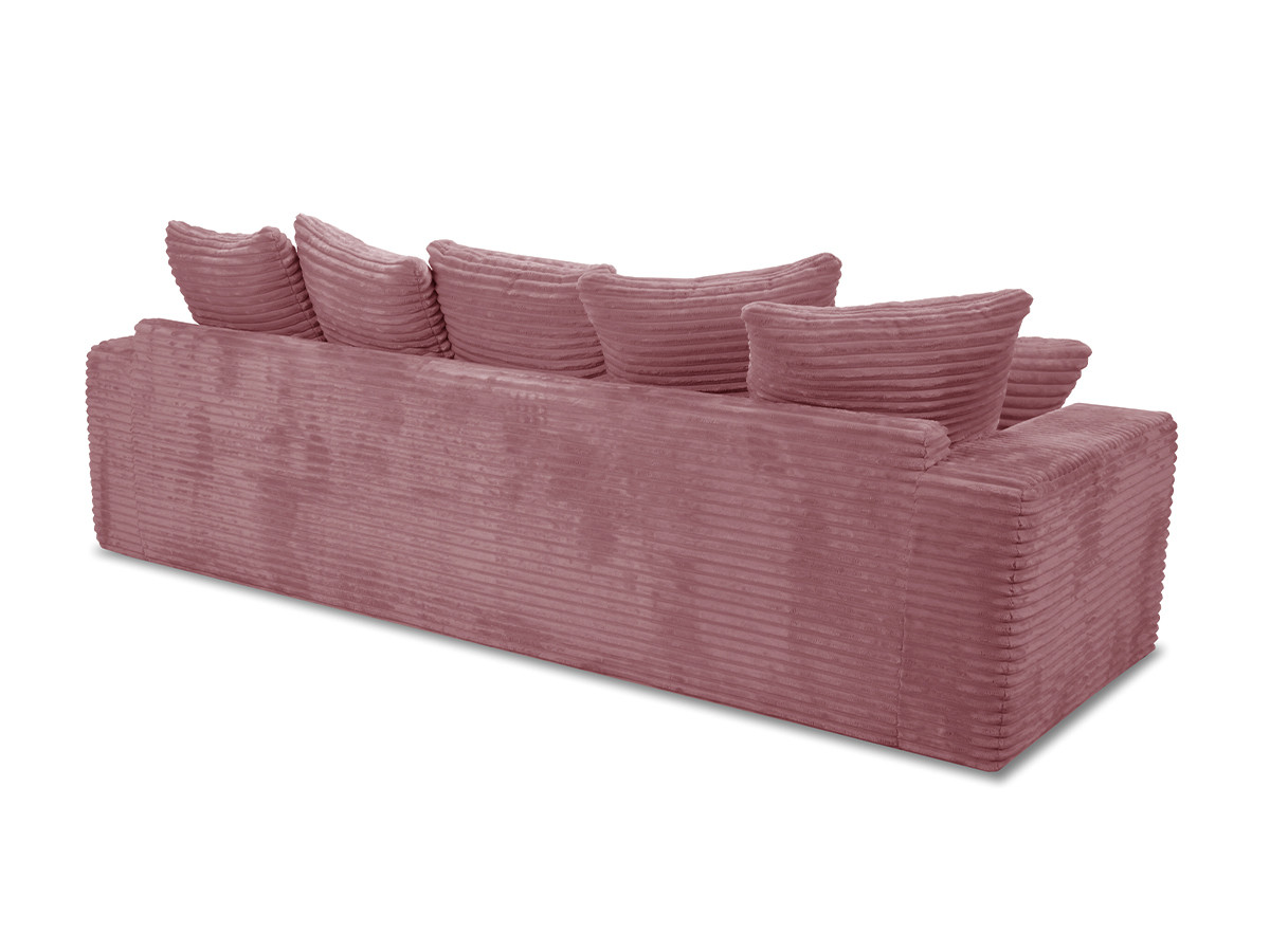 Bobochic Nevada Sofa 3-Sitzer 260 × 97 cm Breitcord weich Rosa