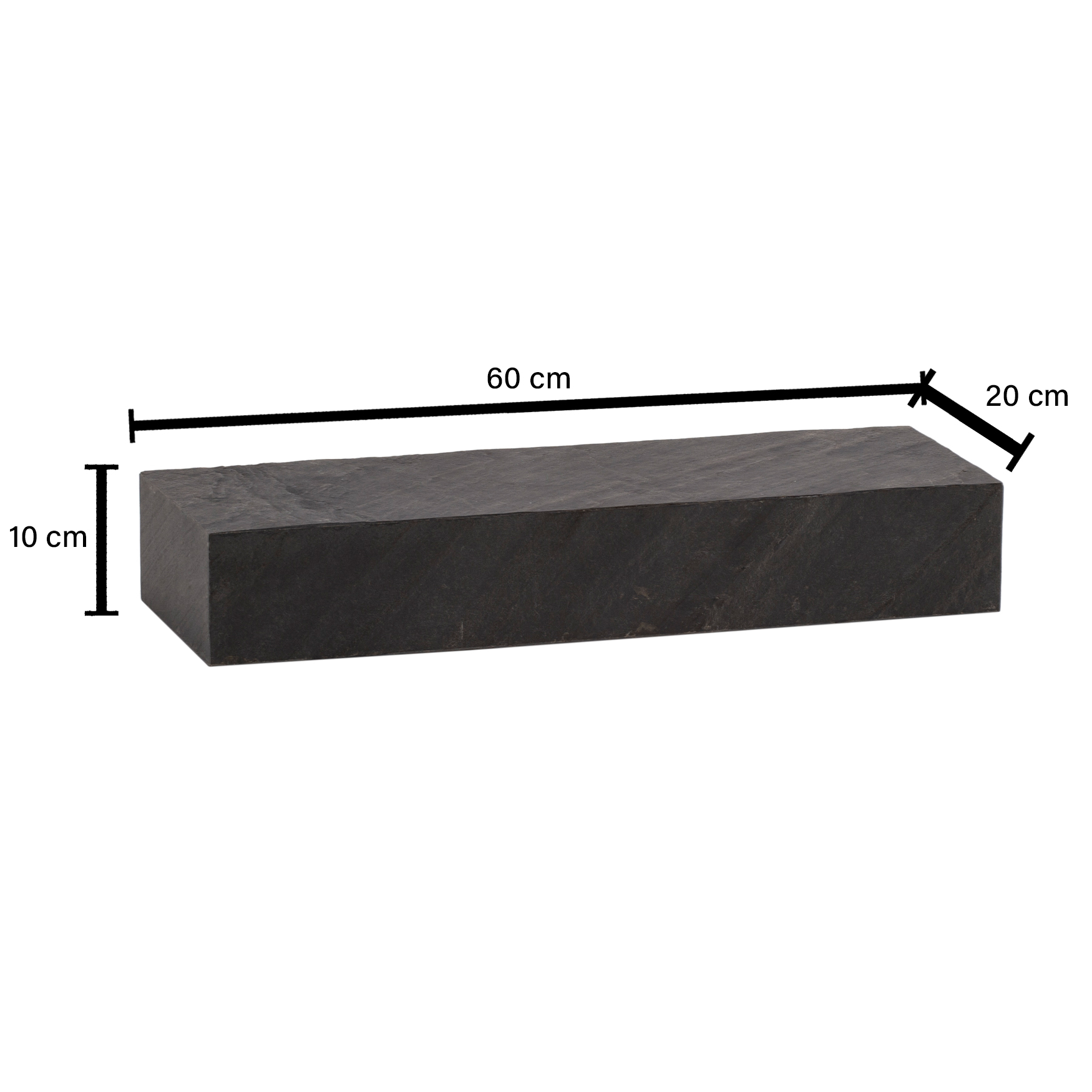 Wandregal Bodo Mango Massivholz Grau Breite 60 cm