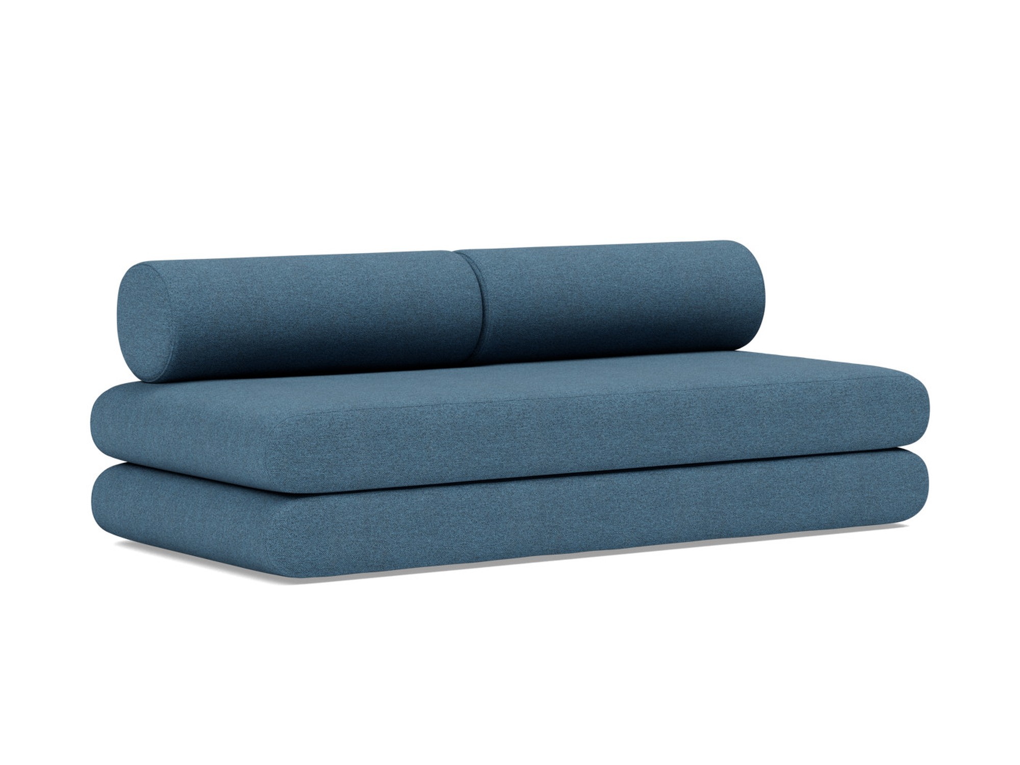 Tagesbett Circlus mit Rückenrollen Strukturierter Stoff Weda 302-Weda-Blue