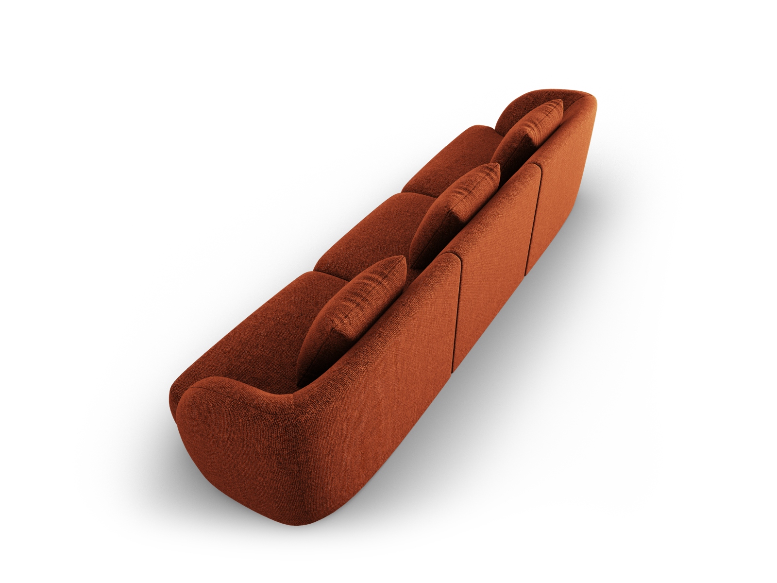 Cosmopolitan Design Sofa Tulum 3-Sitzer Chenille Eden Ziegel