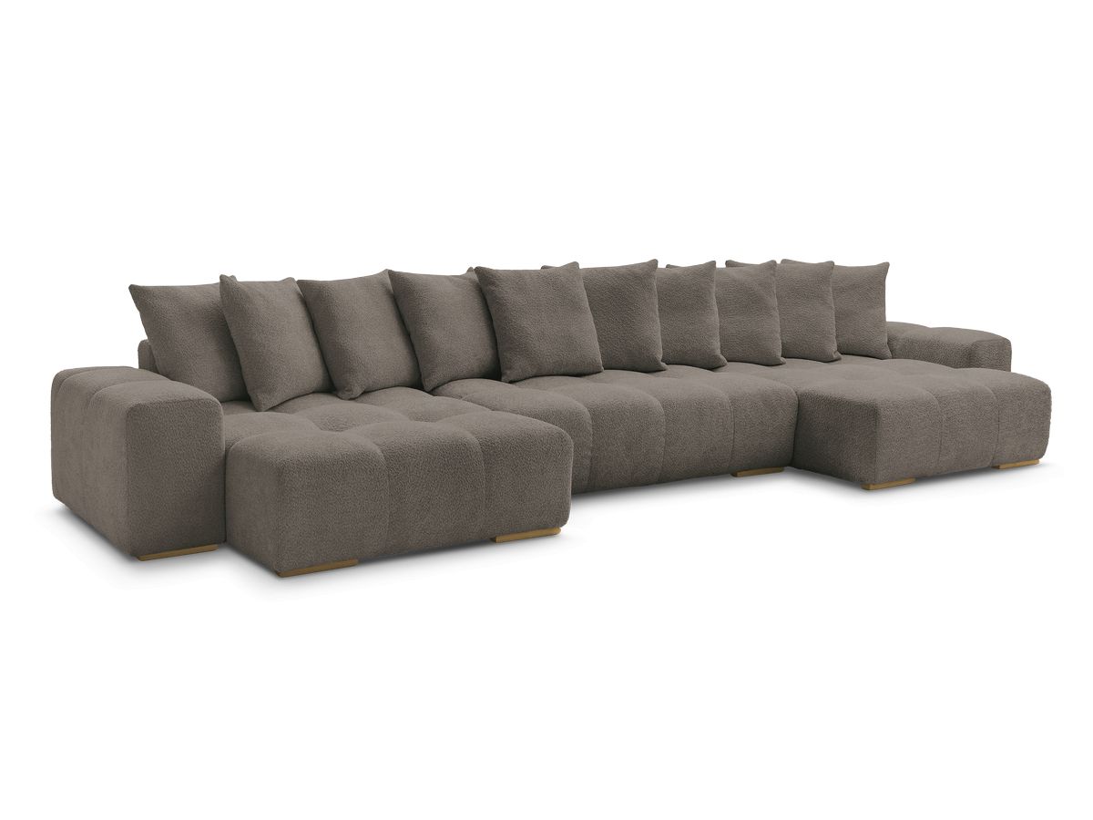 Bouclé-Stoff · Braun