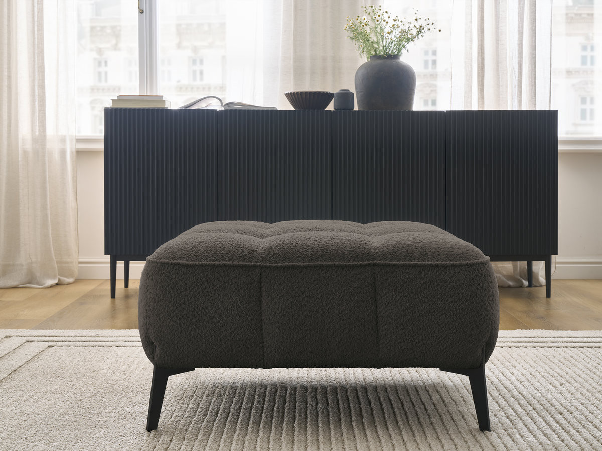 Bobochic Anis Pouf Bouclé-Stoff Braun