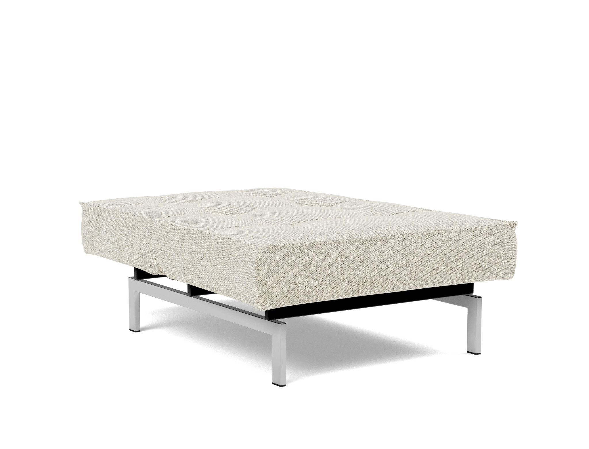 Sessel Splitback Strukturierter Stoff Taura 357-Off-White Beine Chrom