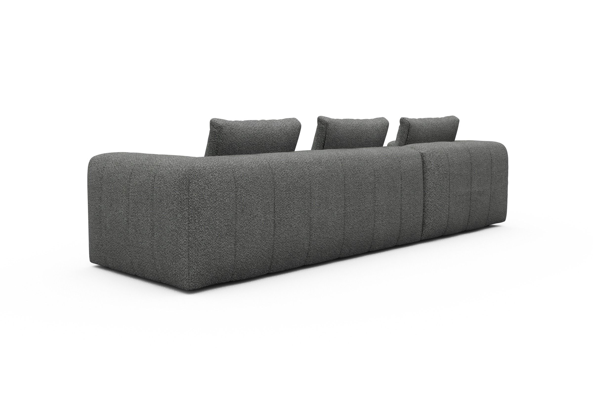 Ecksofa Hugo 2,5-Sitzer Armlehne rechts mit Chaiselongue Vanora-Warm-Grey