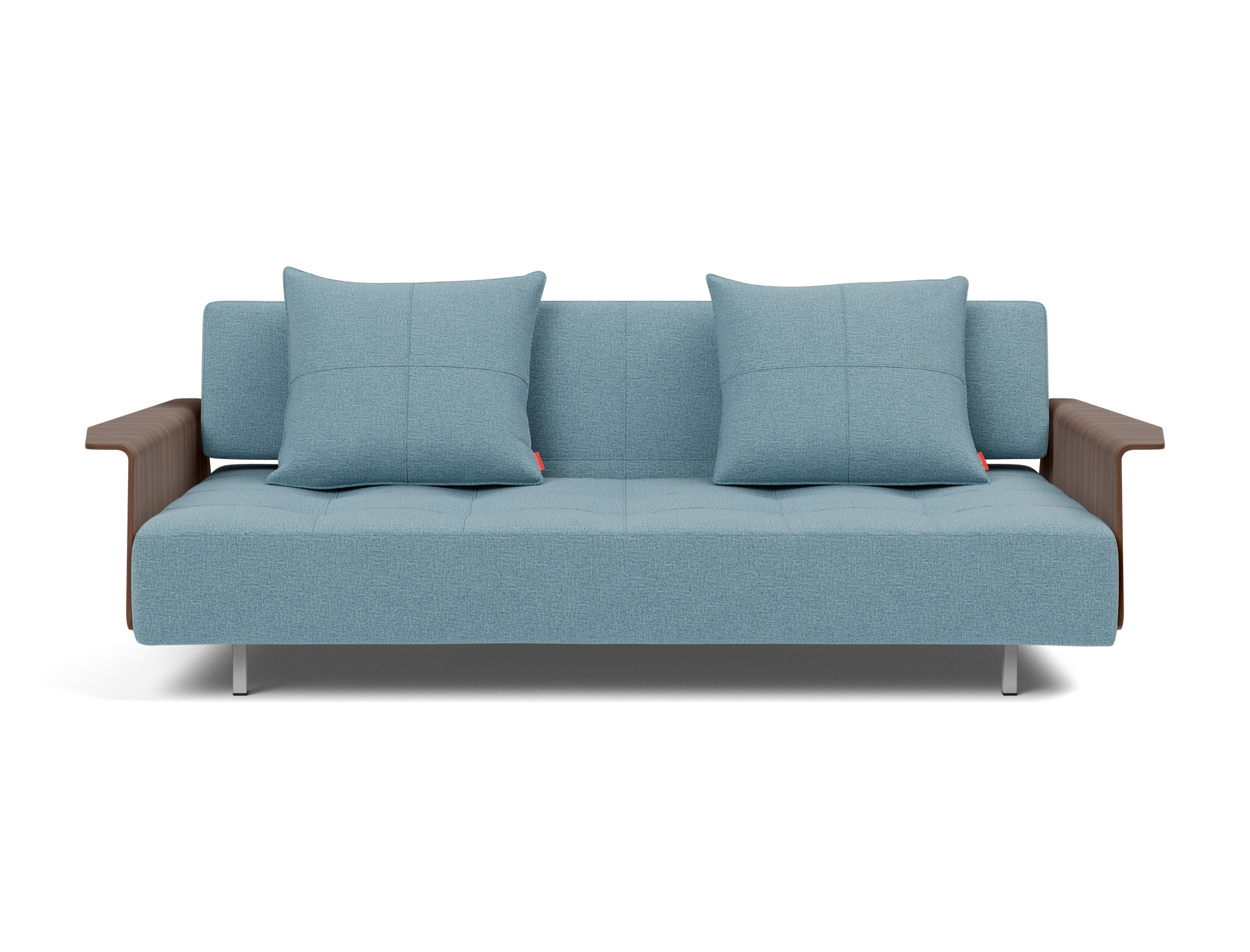 Schlafsofa Long Horn D.E.L. mit Armlehnen Flachgewebe Mixed Dance 525-Light-Blue