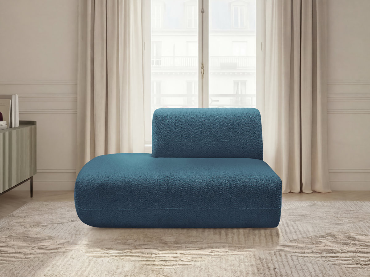 Bobochic Anda Sofamodul 2-Sitzer Chenille Hellblau Ecke links