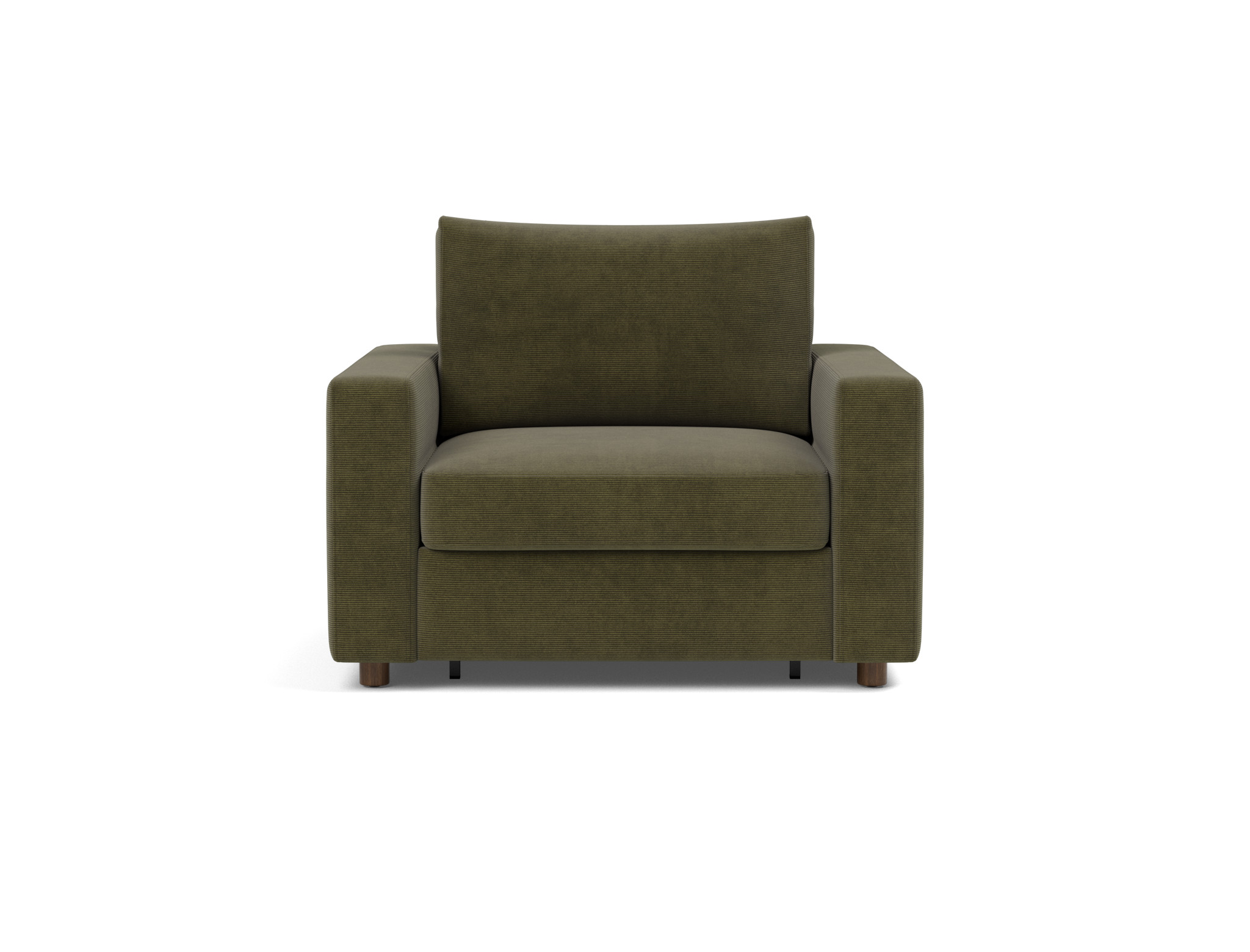 Schlafsessel Neah mit Standard-Armlehnen Kord Cordufine 316-Pine-Green