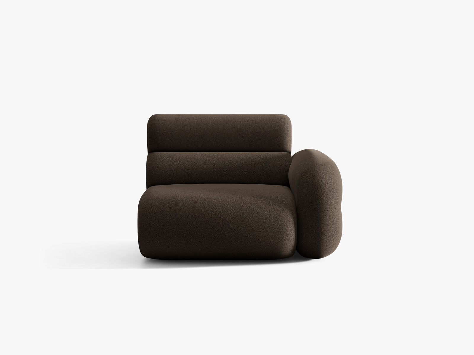 Micadoni Neo Sofamodul Rechts Boucle Baloo Braun
