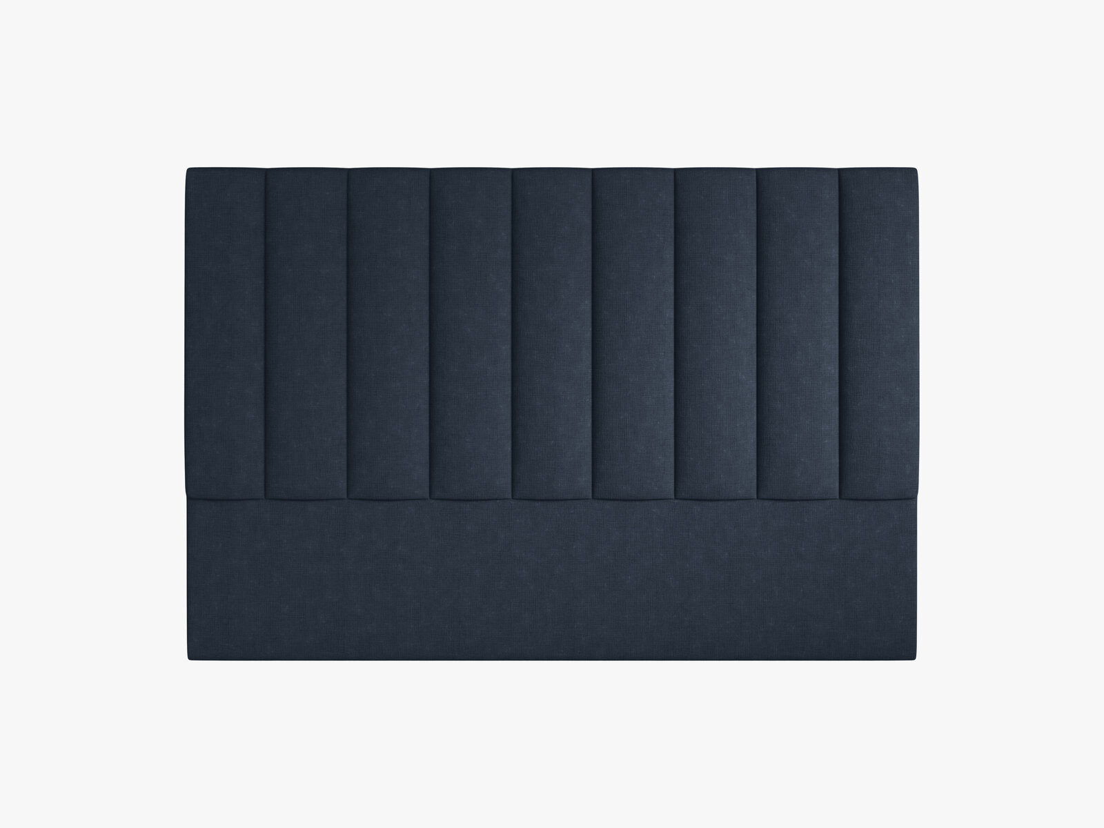 Micadoni Marl Samtiger Kopfteil 140 cm (H 120 cm) Strukturierter Stoff Liberty Marineblau 180x120